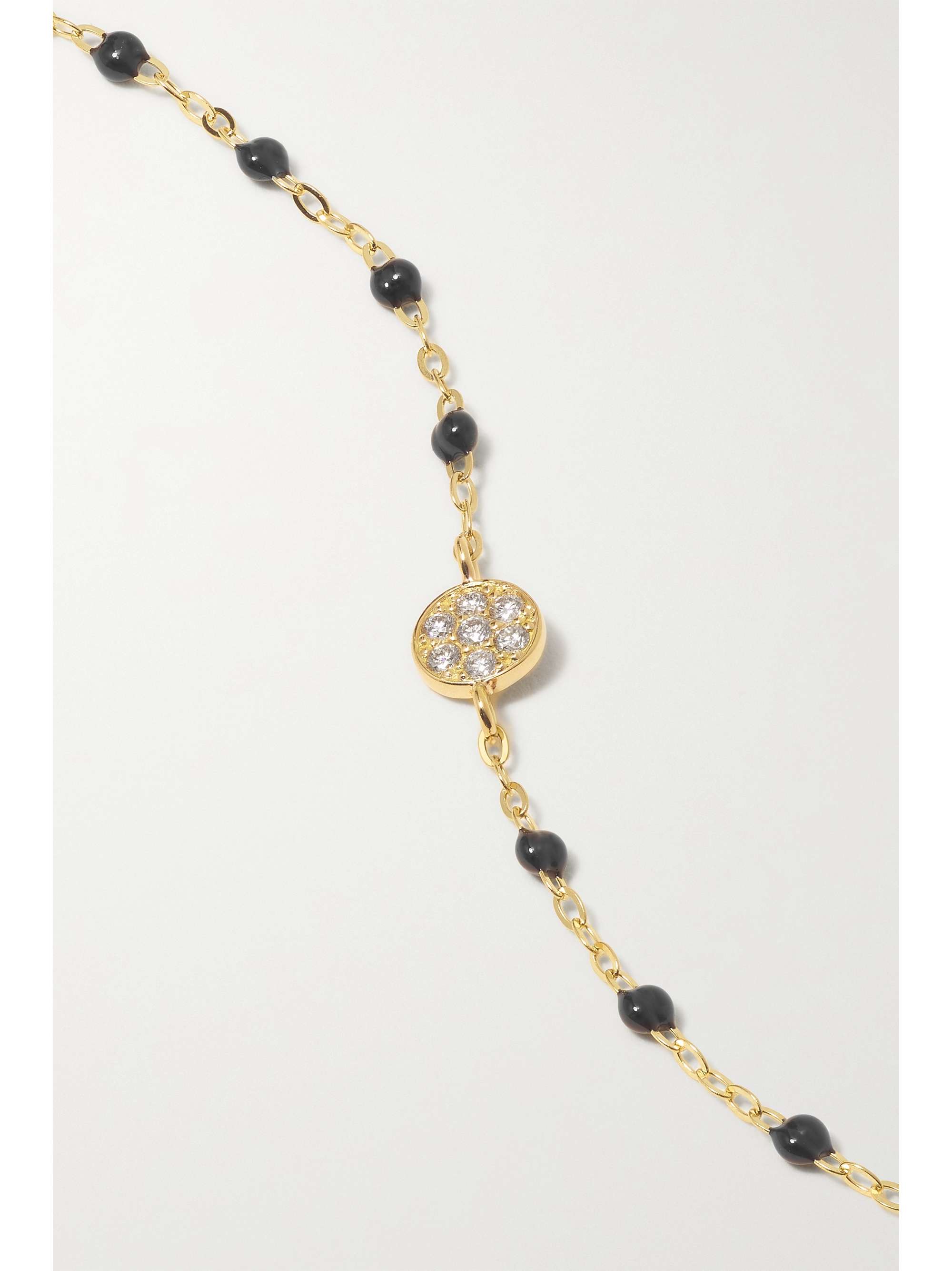 GIGI CLOZEAU Puce Classic Gigi 18-karat gold, resin and diamond bracelet