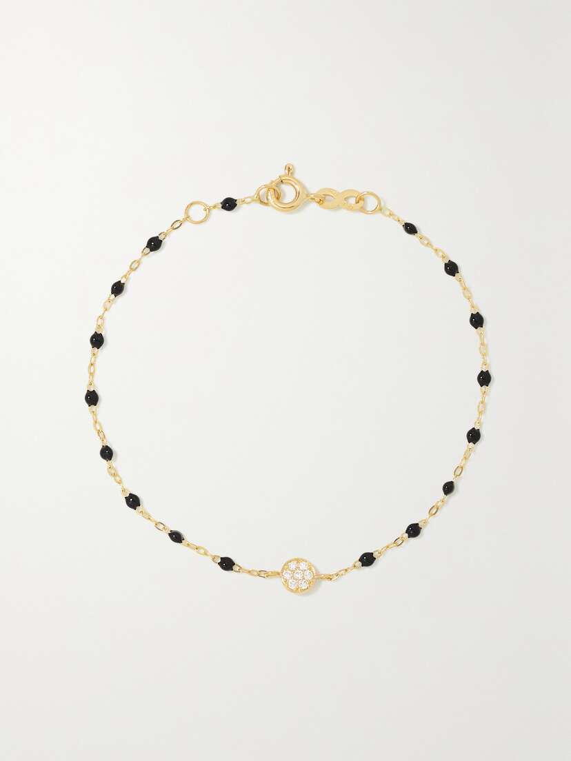 Gigi Clozeau Puce Classic Gigi 18-karat Gold, Resin And Diamond Bracelet