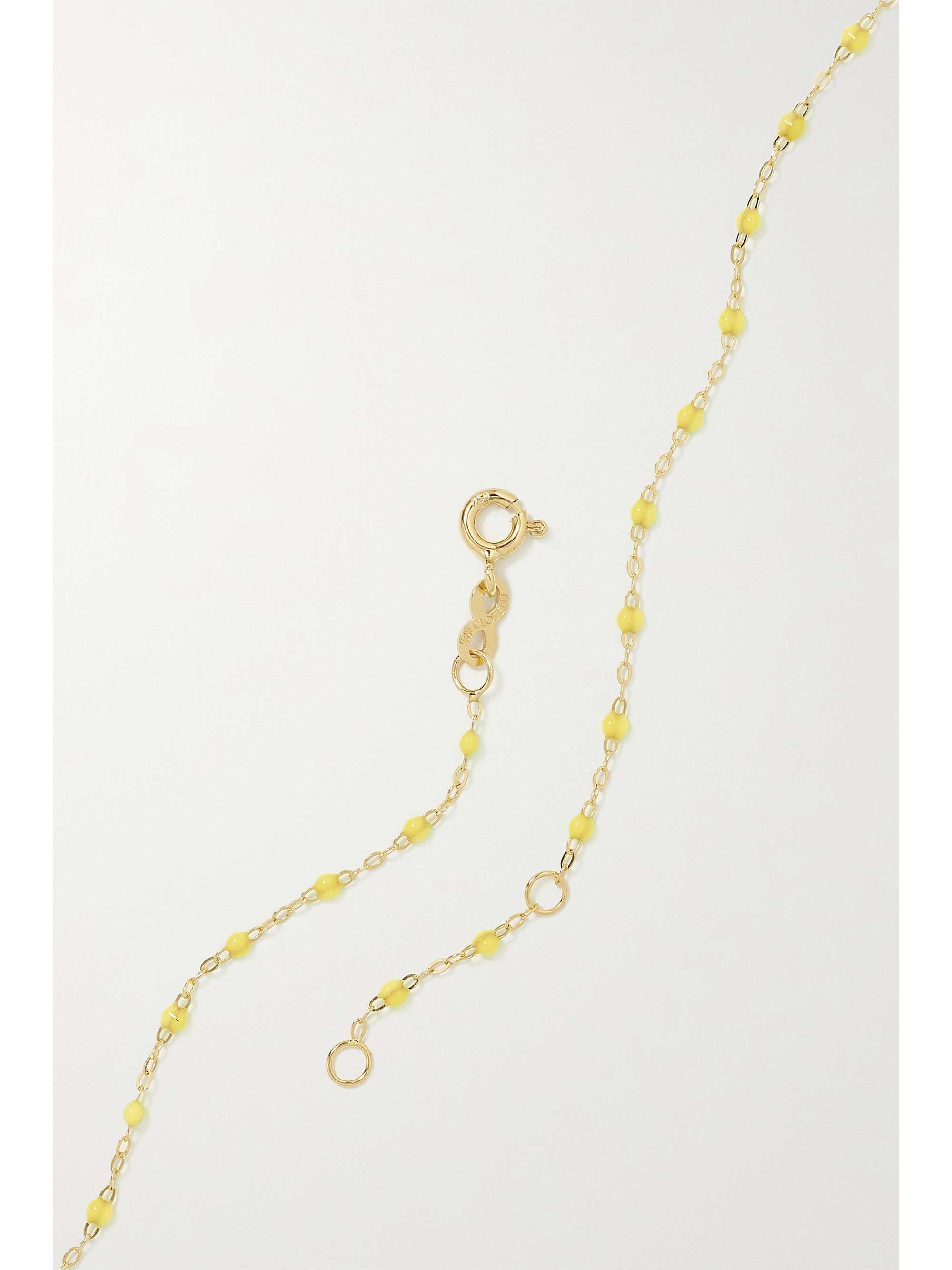 GIGI CLOZEAU Classic Gigi 18-karat gold and resin necklace