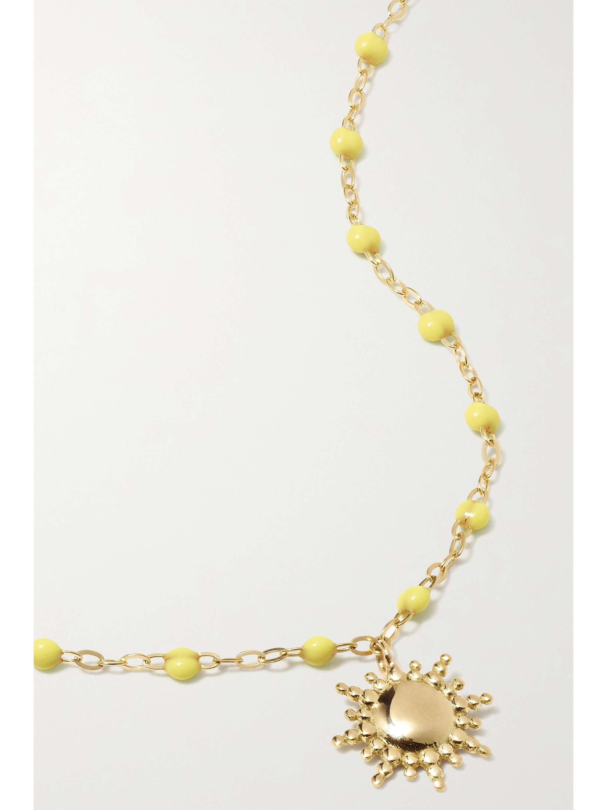 GIGI CLOZEAU Sun Classic Gigi 18-karat gold and resin necklace