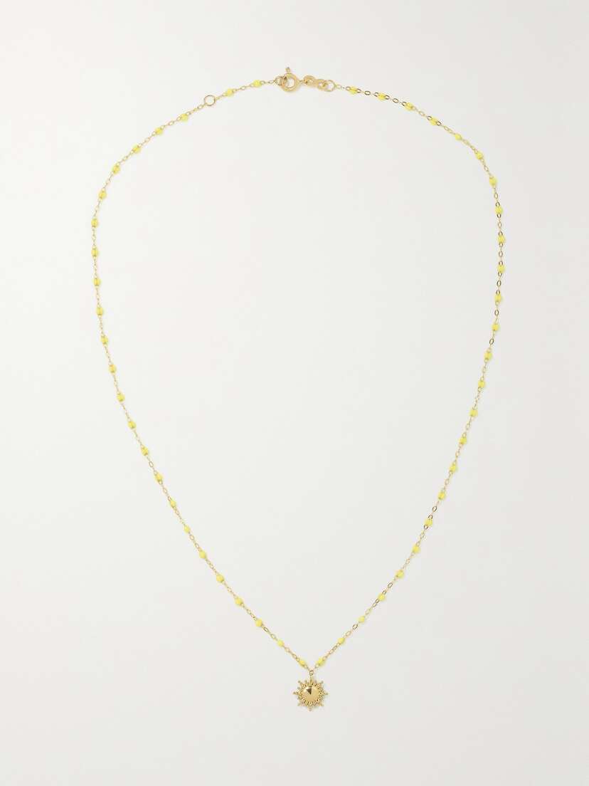 Gigi Clozeau Sun Classic Gigi 18-karat Gold And Resin Necklace