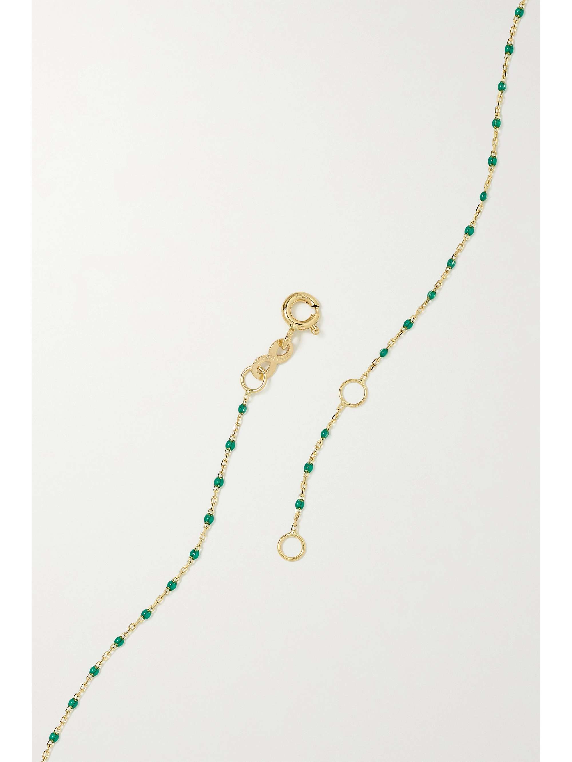 GIGI CLOZEAU Mini Gigi Y Party 18-karat gold, resin and diamond necklace