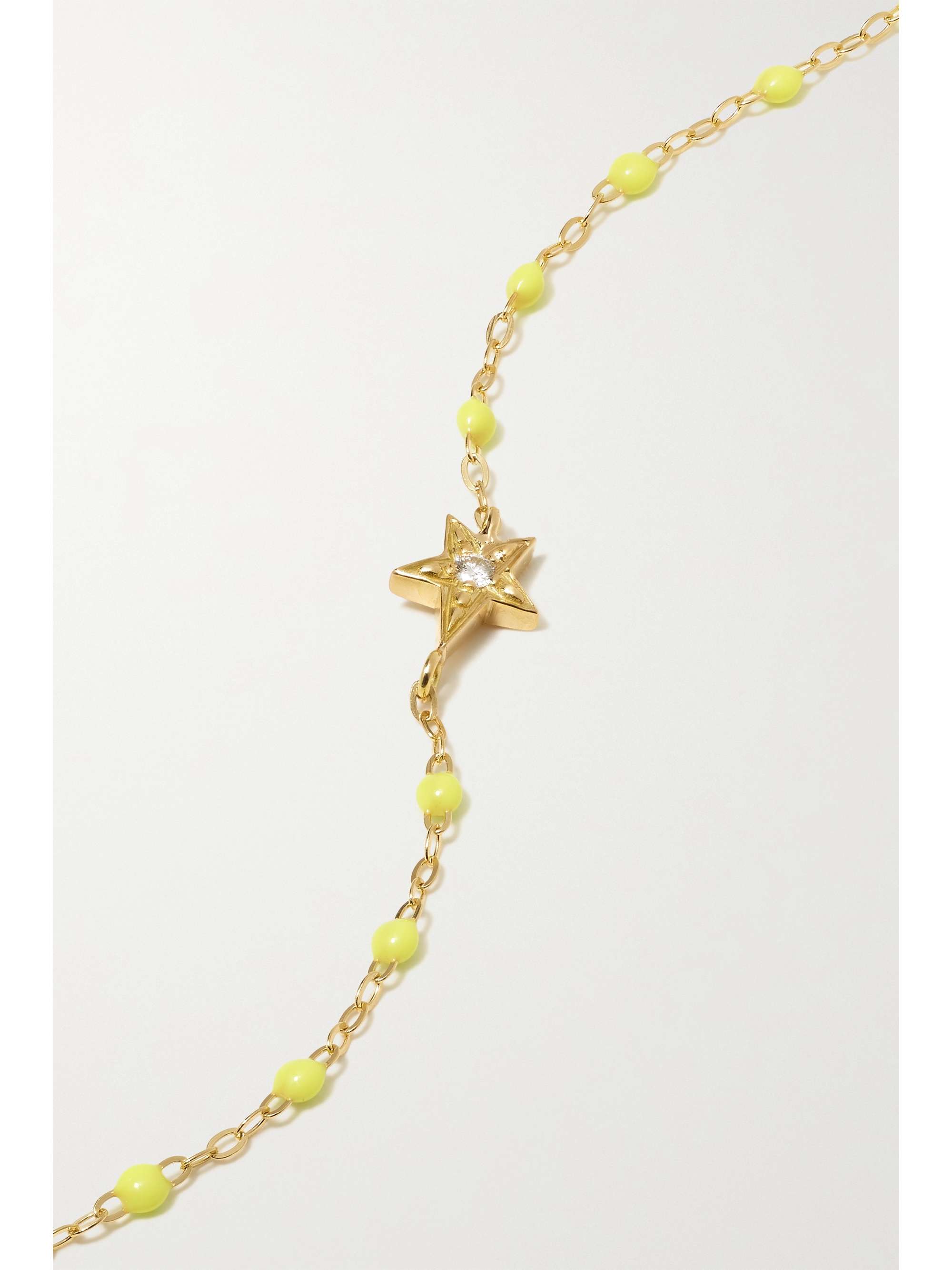 GIGI CLOZEAU Star Classic Gigi 18-karat gold, resin and diamond bracelet