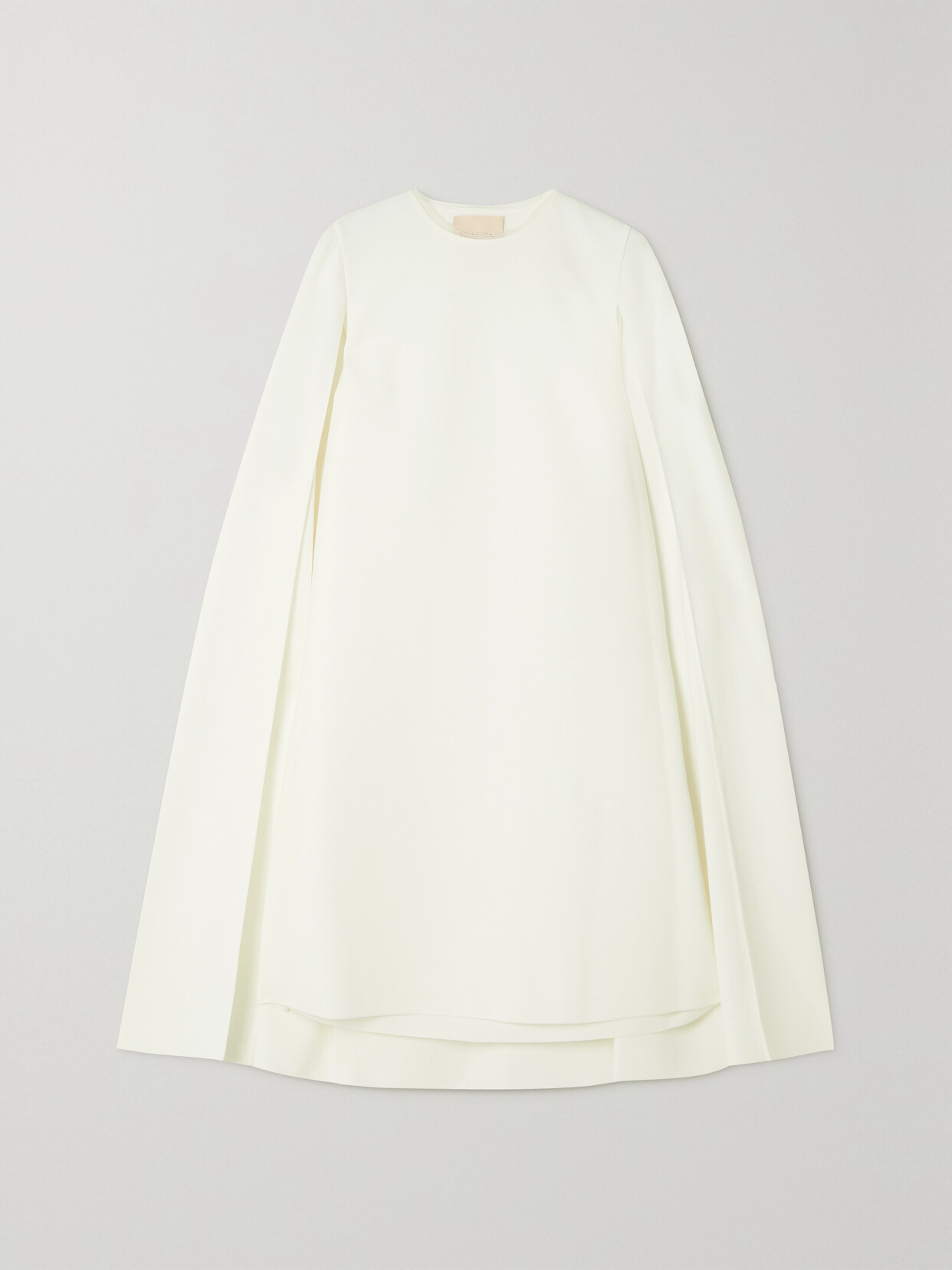 Roksanda Twiggy Cape-effect Tulle-trimmed Crepe Midi Dress - Ivory