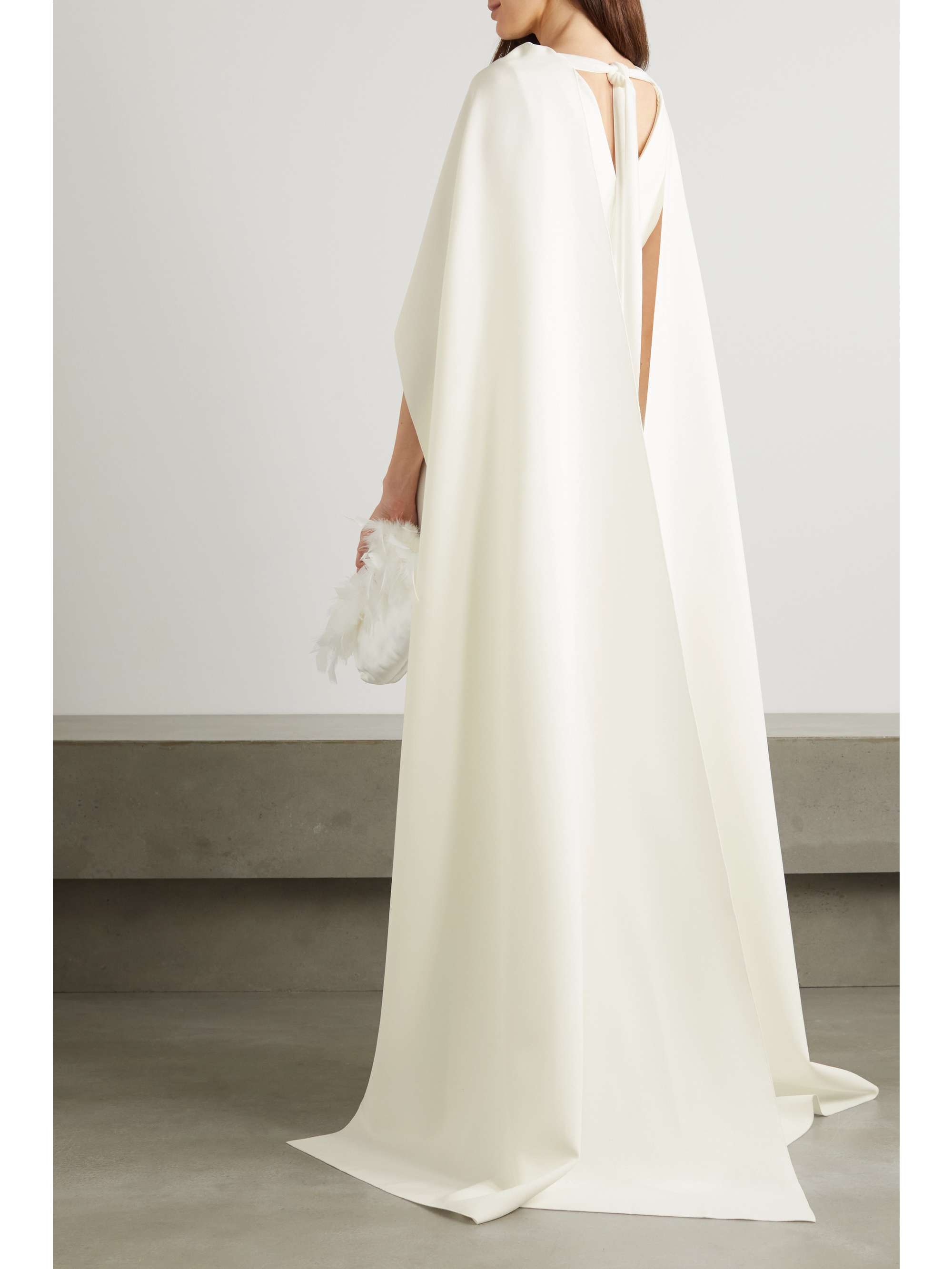 ROKSANDA Elinia cape-effect tie-back cady gown