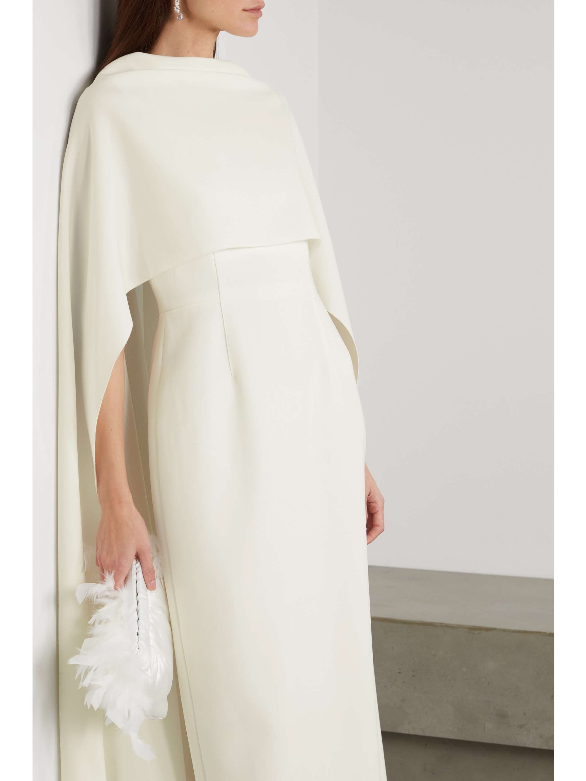 ROKSANDA Elinia cape-effect tie-back cady gown