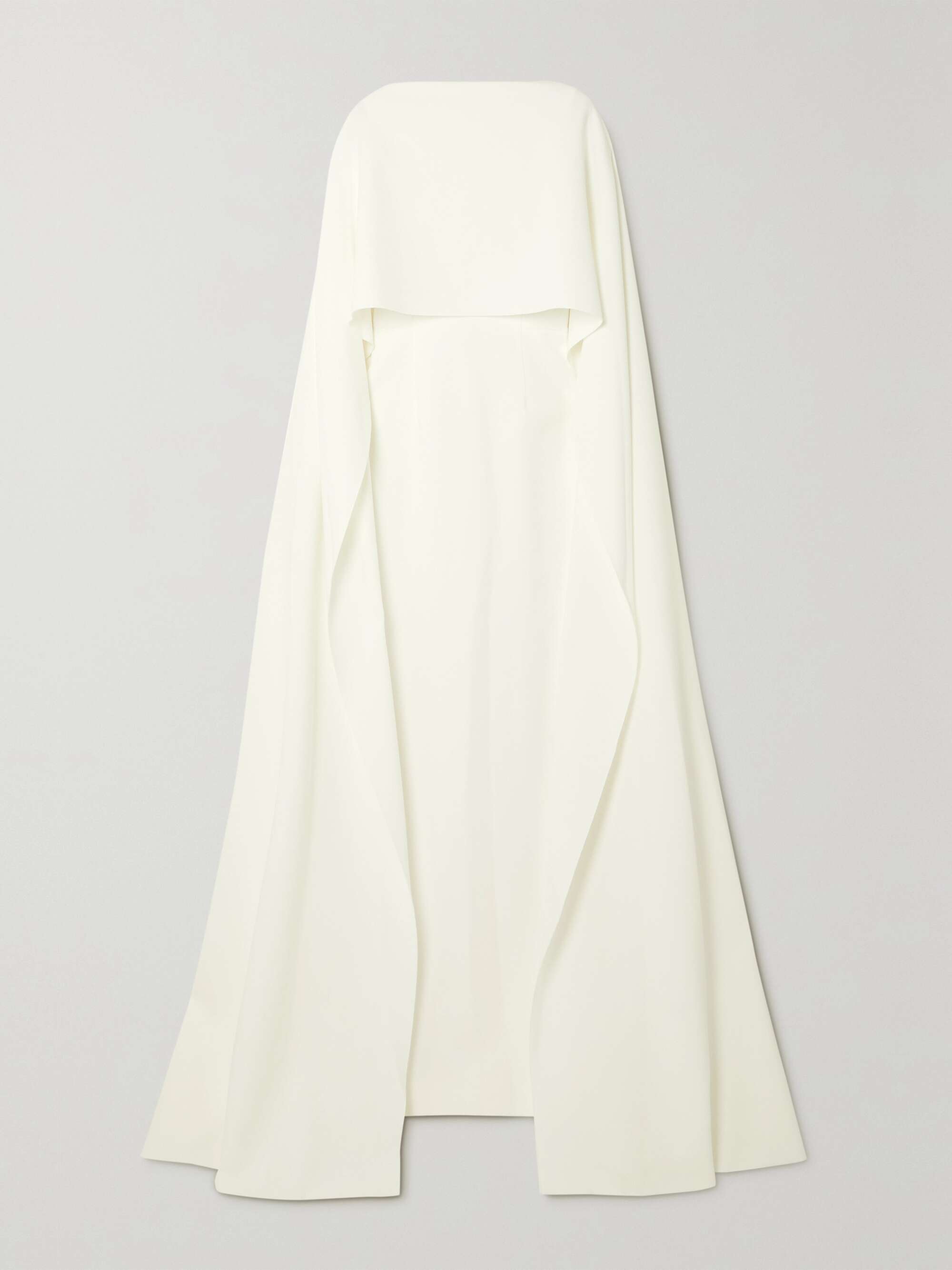 Ivory Elinia cape-effect tie-back cady gown | ROKSANDA | NET-A-PORTER