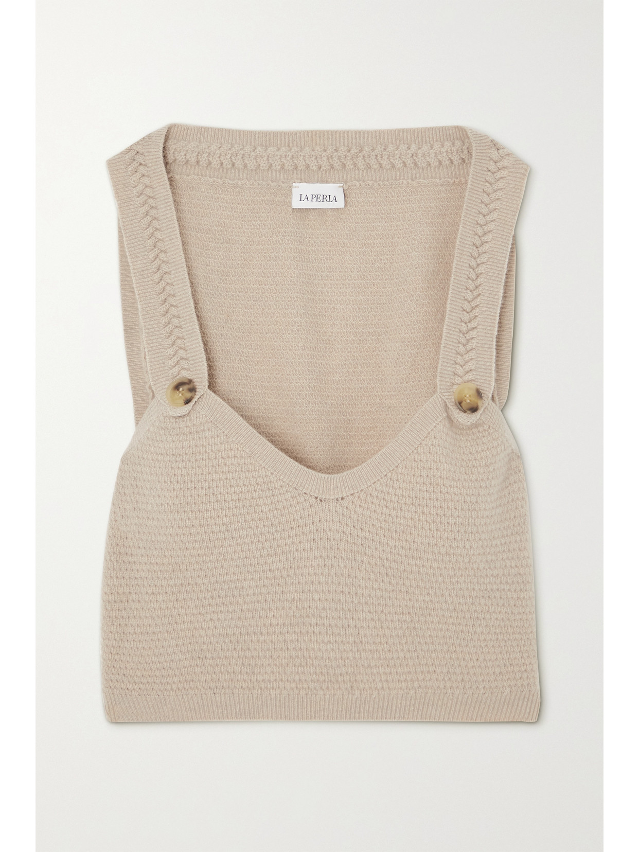 La Perla - Cropped Wool And Cashmere-blend Top - Cream