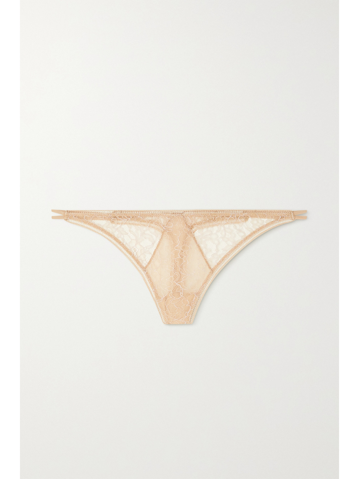 La Perla - Spell On You Leavers Lace And Silk-blend Thong - Pink