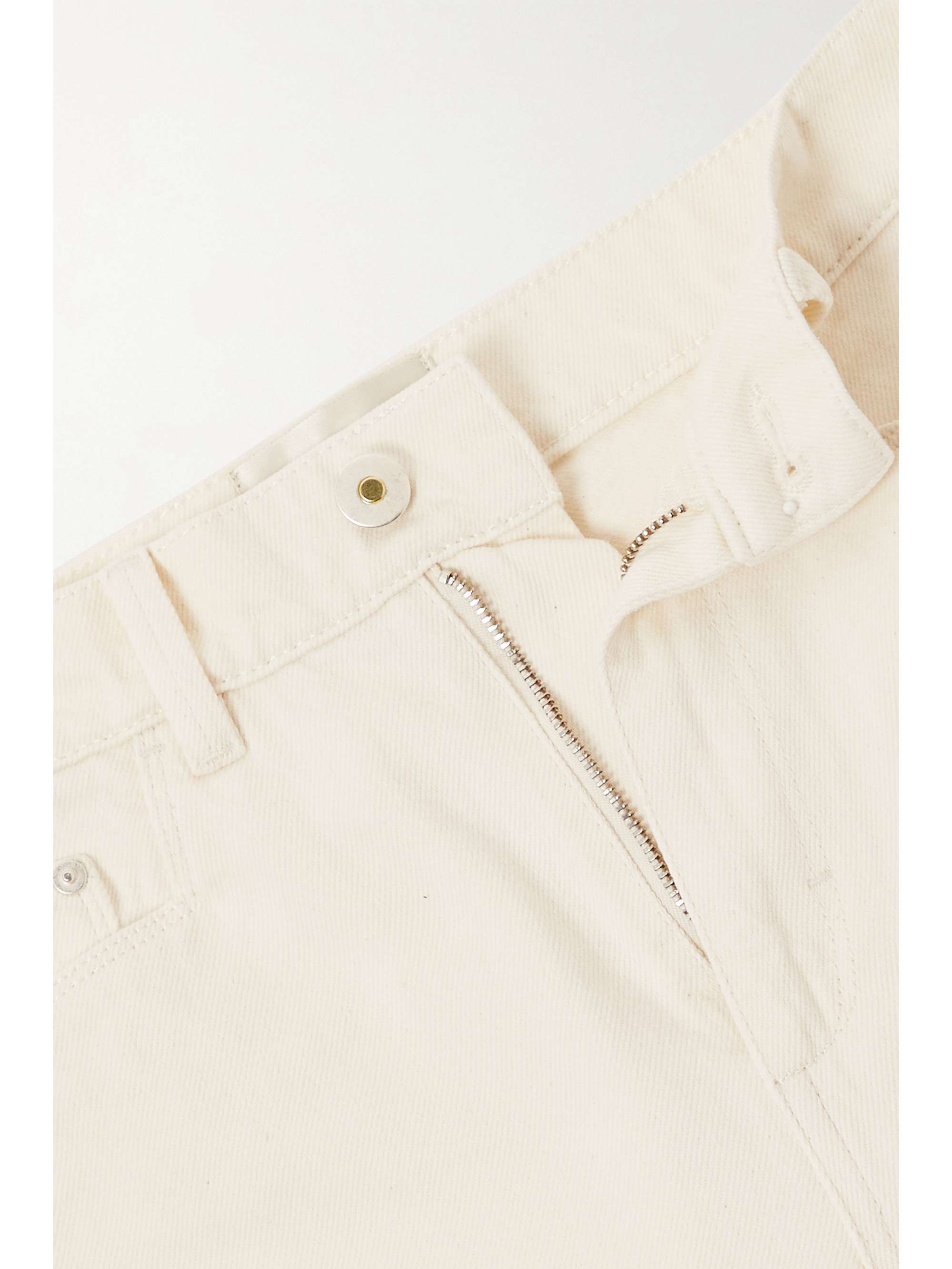 WANDLER + NET SUSTAIN Carnation cropped organic denim mid-rise straight-leg jeans