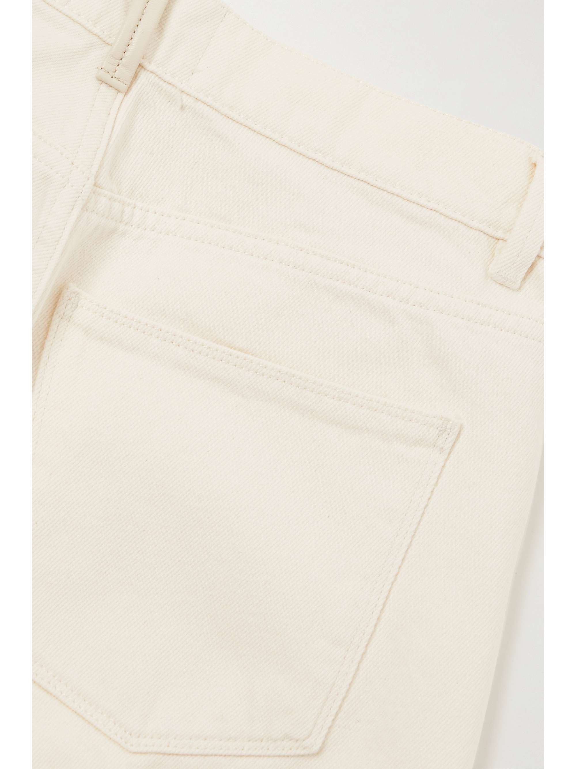 WANDLER + NET SUSTAIN Carnation cropped organic denim mid-rise straight ...