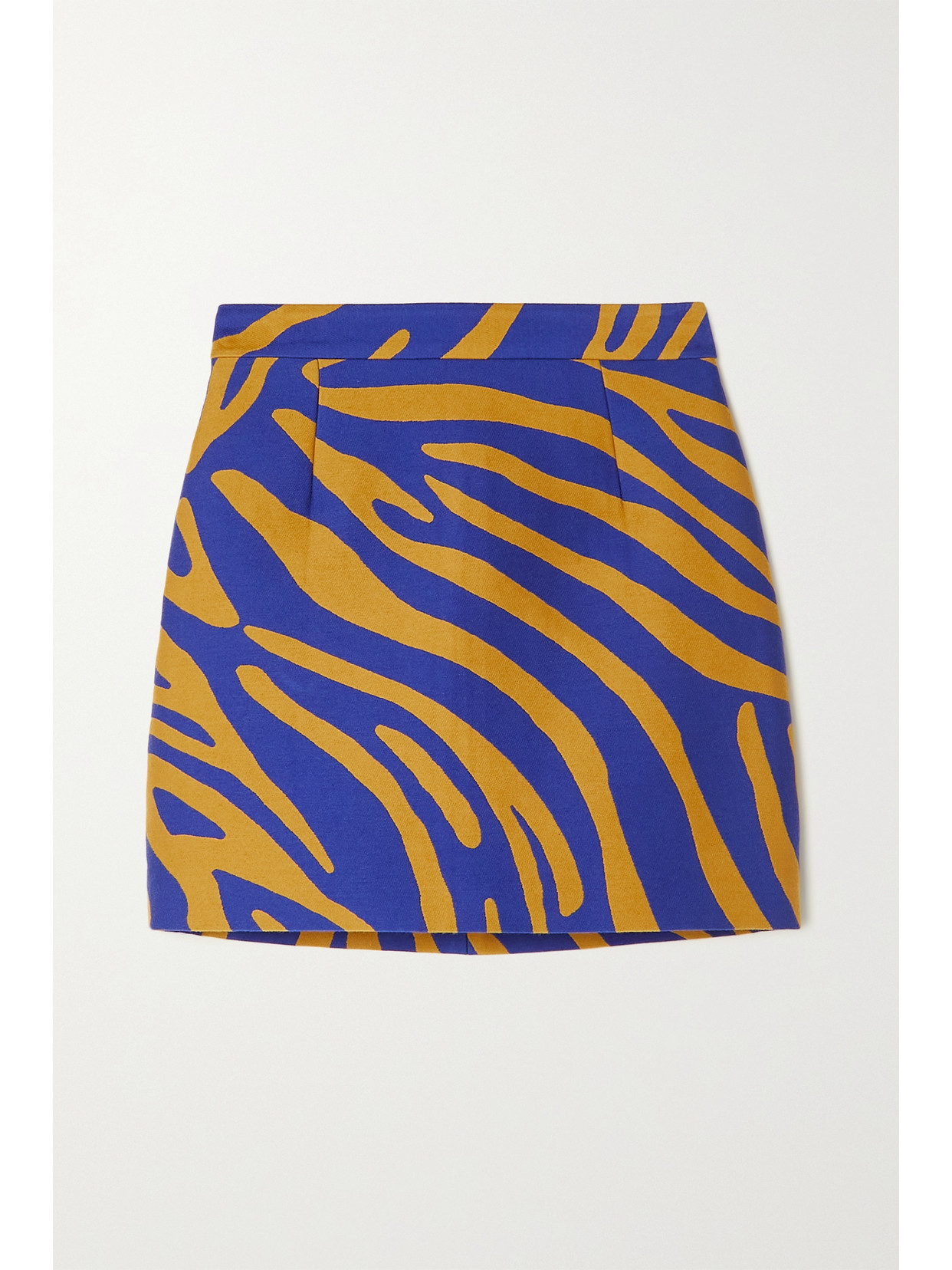 Proenza Schouler Zebra-jacquard Cotton And Silk-blend Mini Skirt In Metallic
