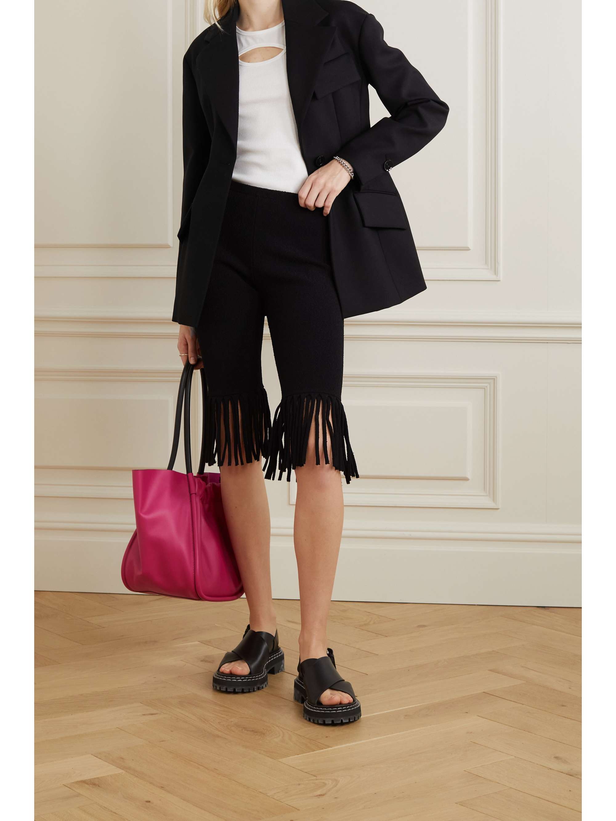 PROENZA SCHOULER 拼接羊毛混纺西装外套