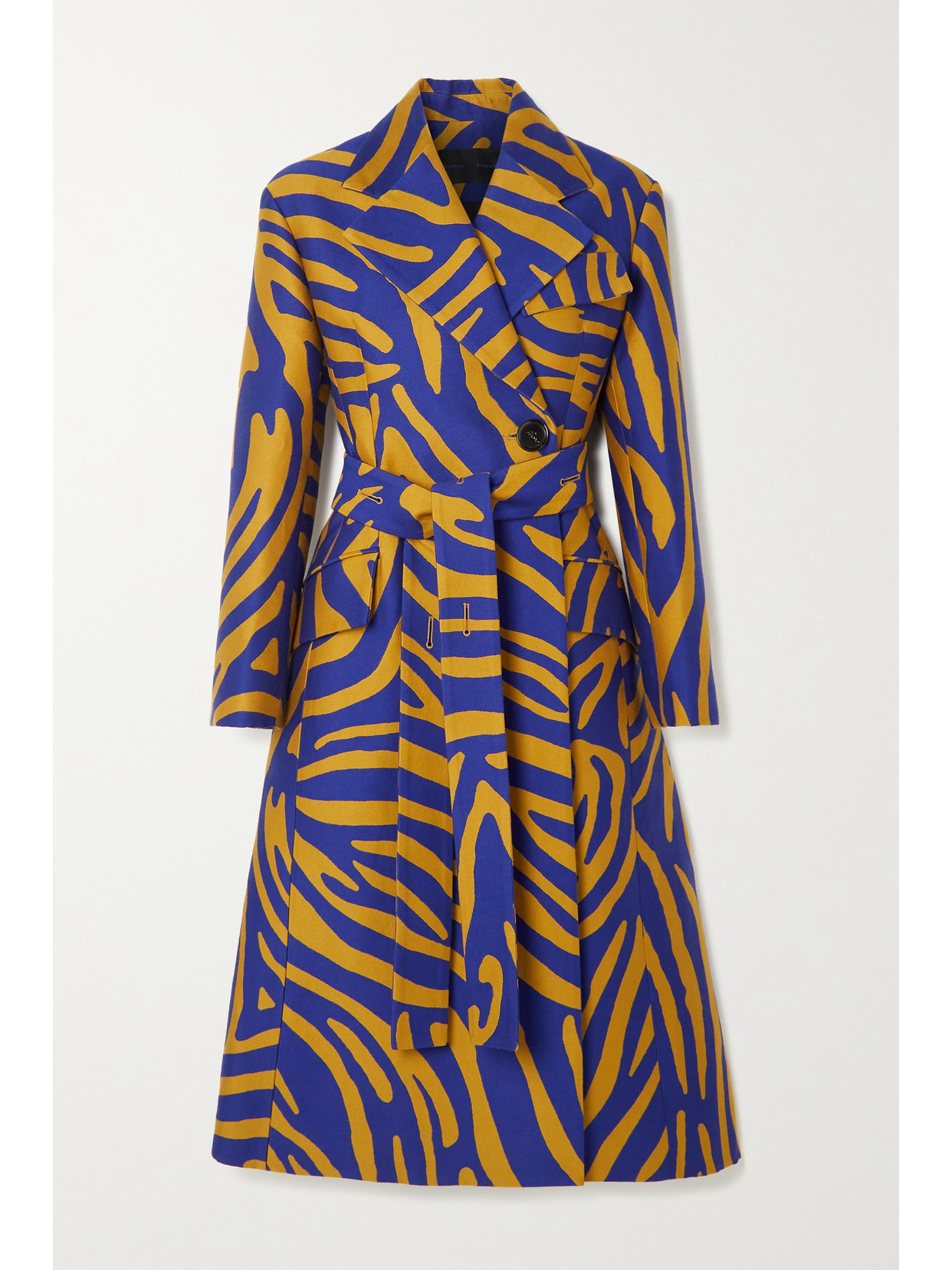 Proenza Schouler Zebra Cotton And Silk-blend Jacquard Coat In Metallic