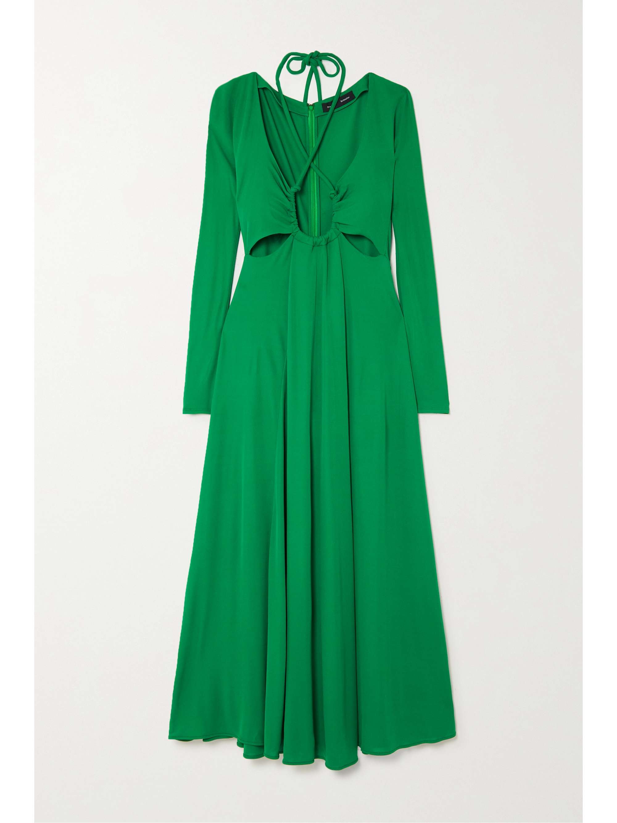 Green Cutout jersey maxi dress | PROENZA SCHOULER | NET-A-PORTER