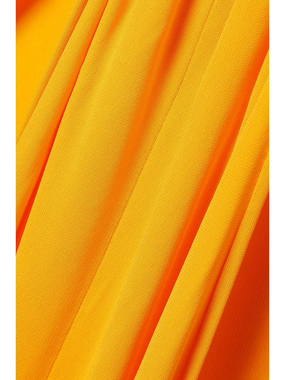 Saffron Capeeffect gathered jersey maxi dress PROENZA SCHOULER NET