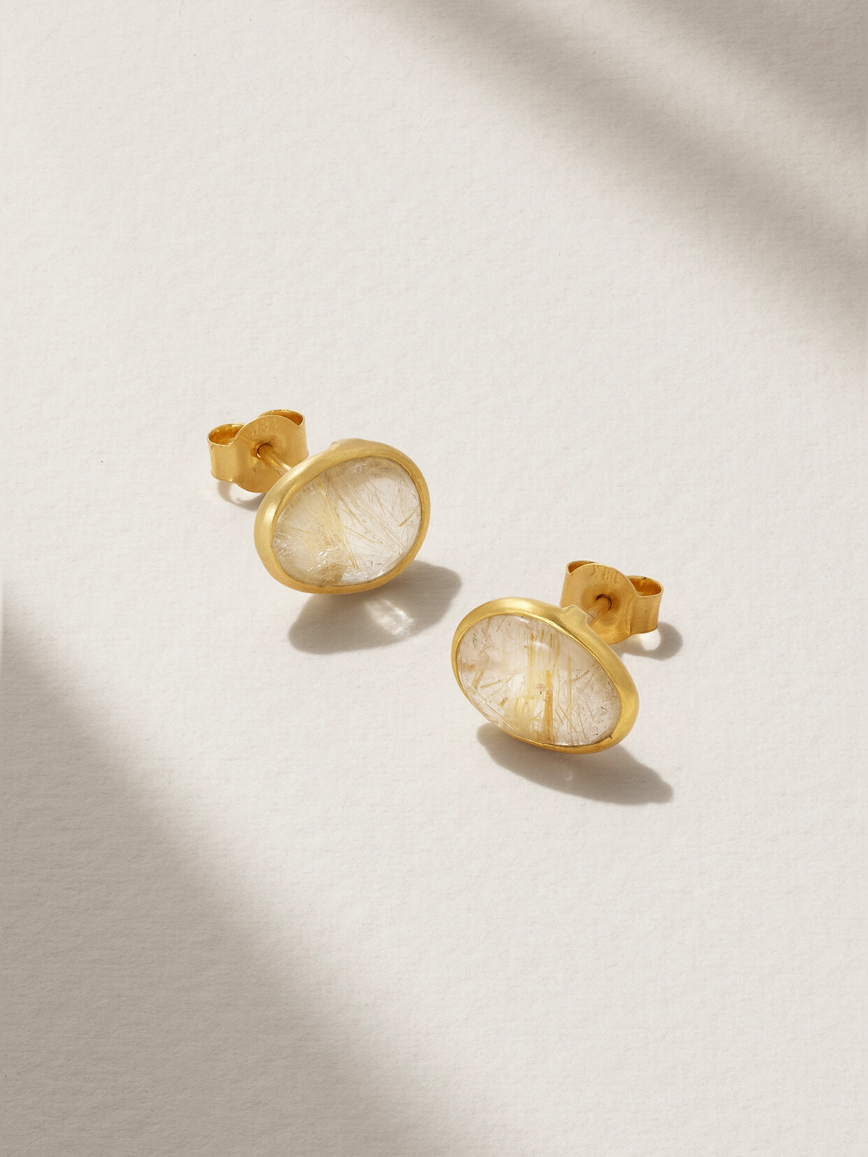 Pippa Small 18-karat Gold Quartz Earrings