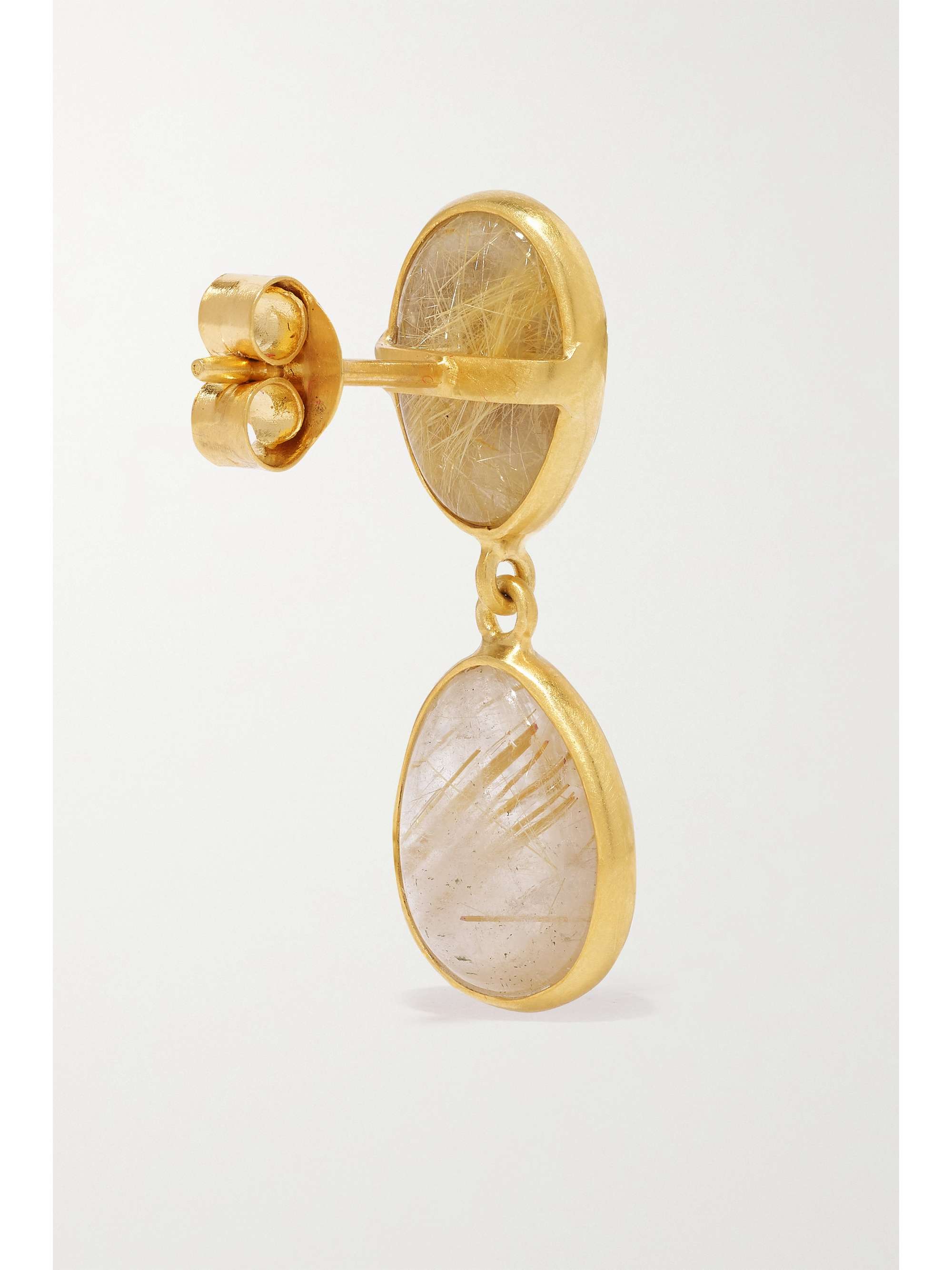 PIPPA SMALL 18-karat gold quartz earrings