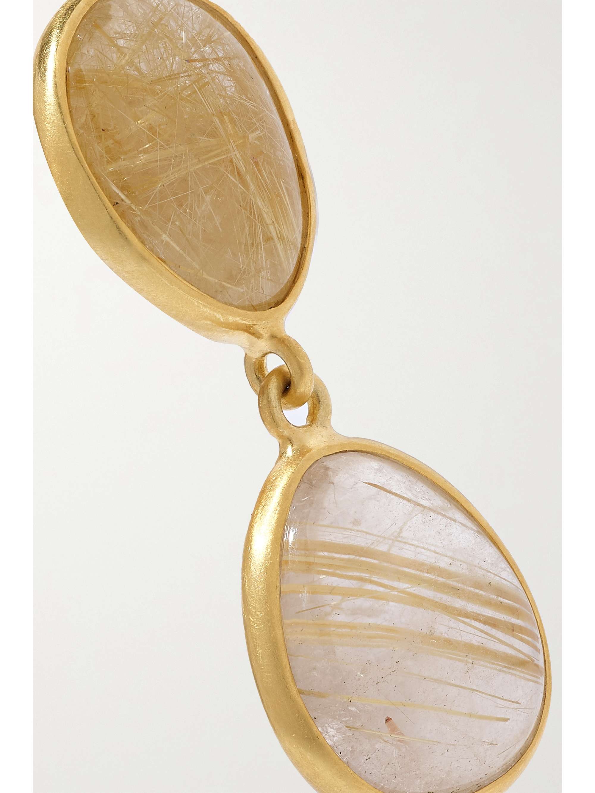 PIPPA SMALL 18-karat gold quartz earrings