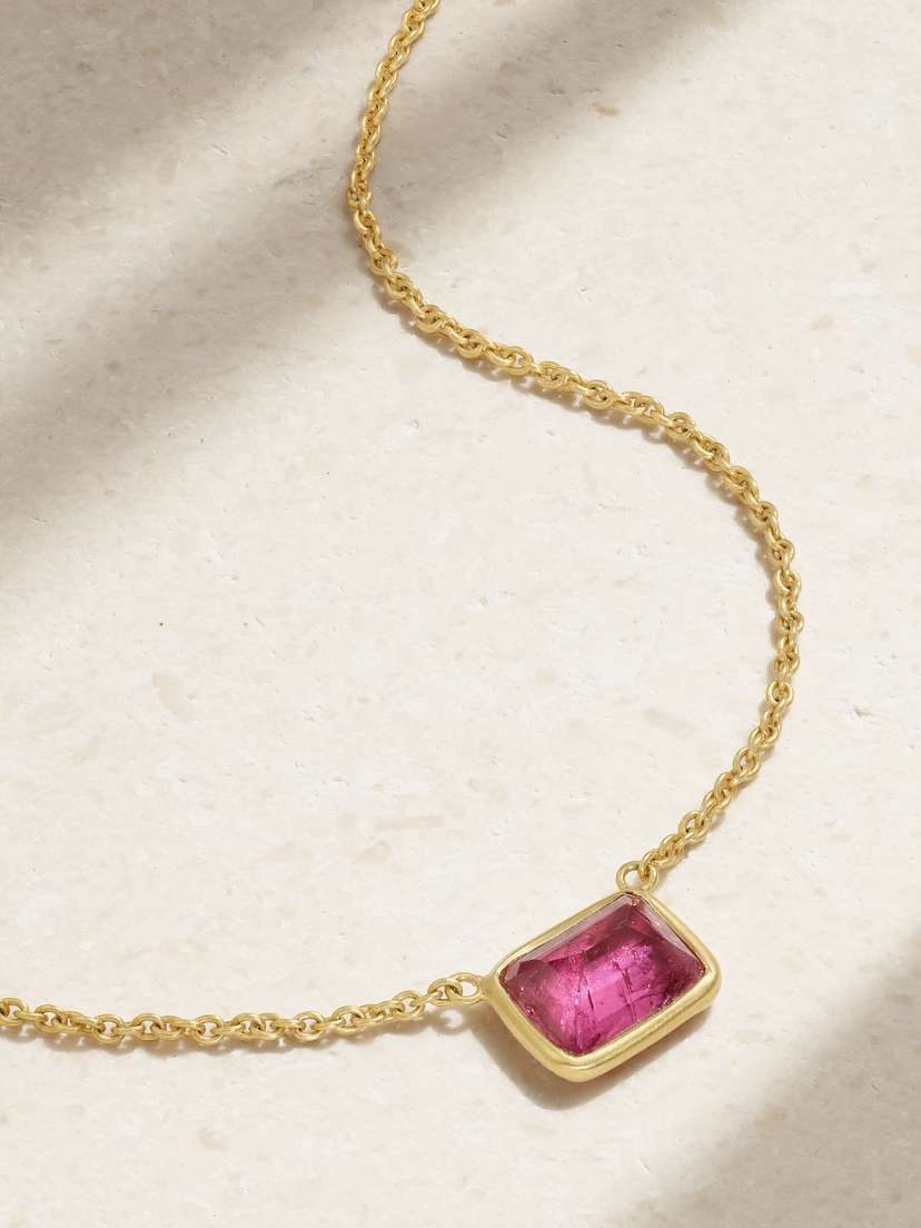 Pippa Small 18-karat Gold Tourmaline Necklace