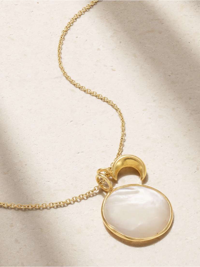 Pippa Small 18-karat  Mother-of-pearl Necklace