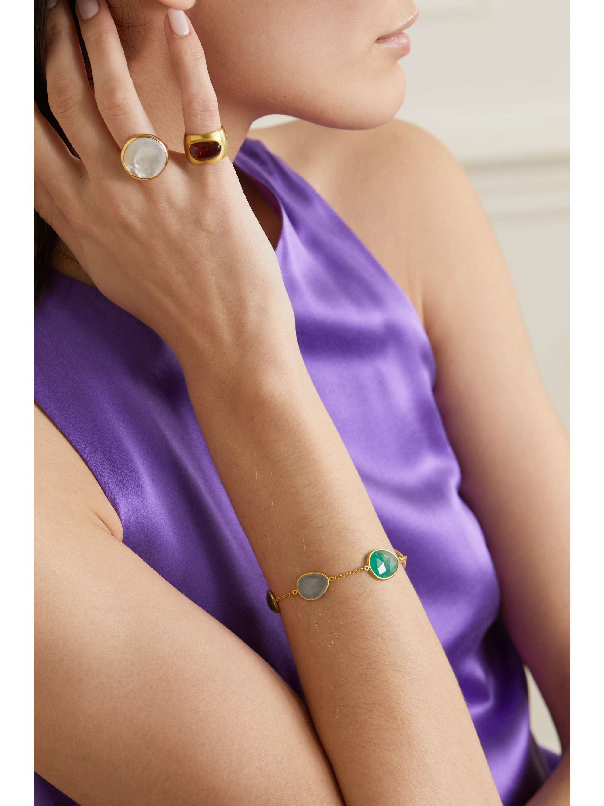 Gold stone best sale bracelet