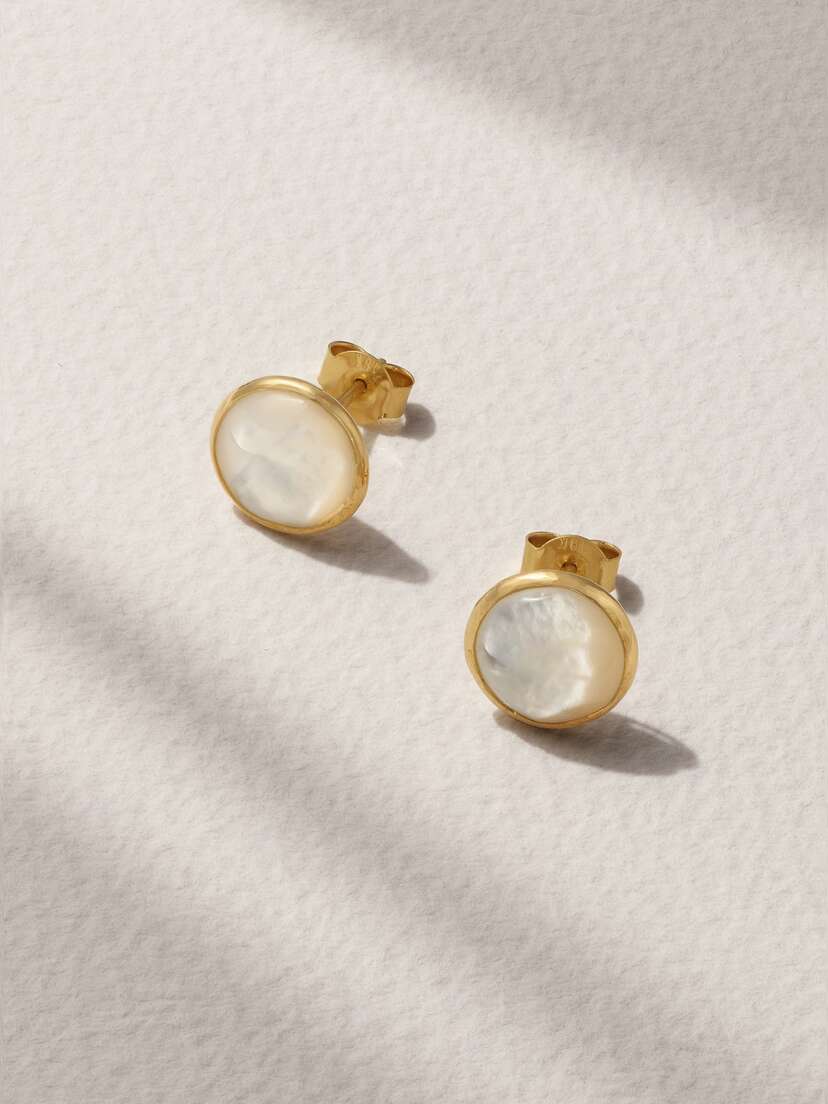 Pippa Small 18-karat Gold Shell Earrings