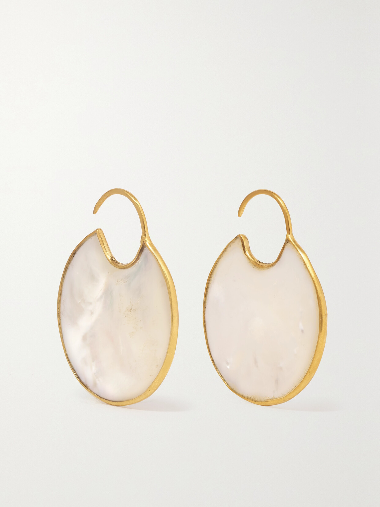 Pippa Small 18-karat Gold Mother-of-pearl Earrings - One size
