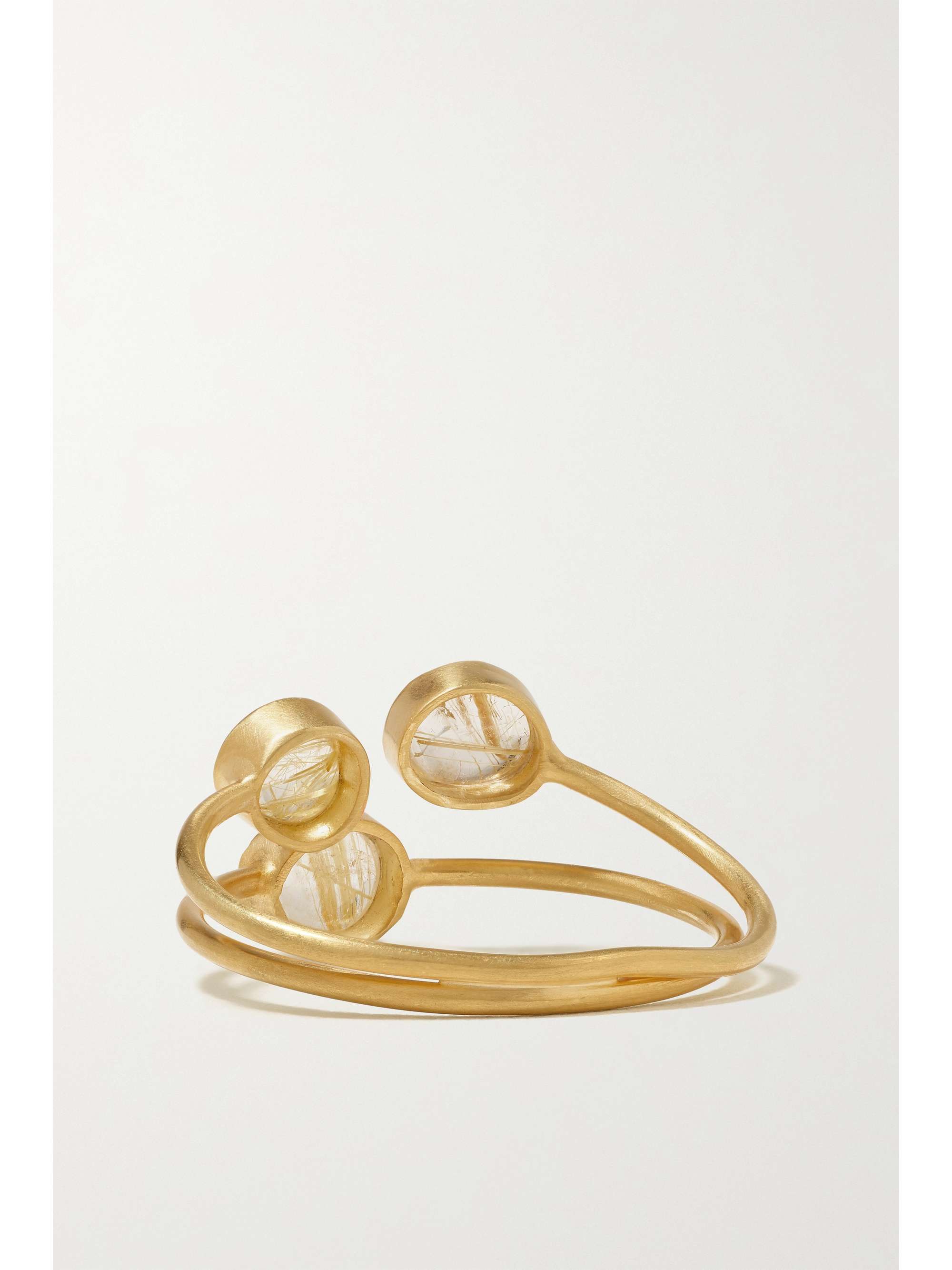 PIPPA SMALL 18K 黄金石英戒指