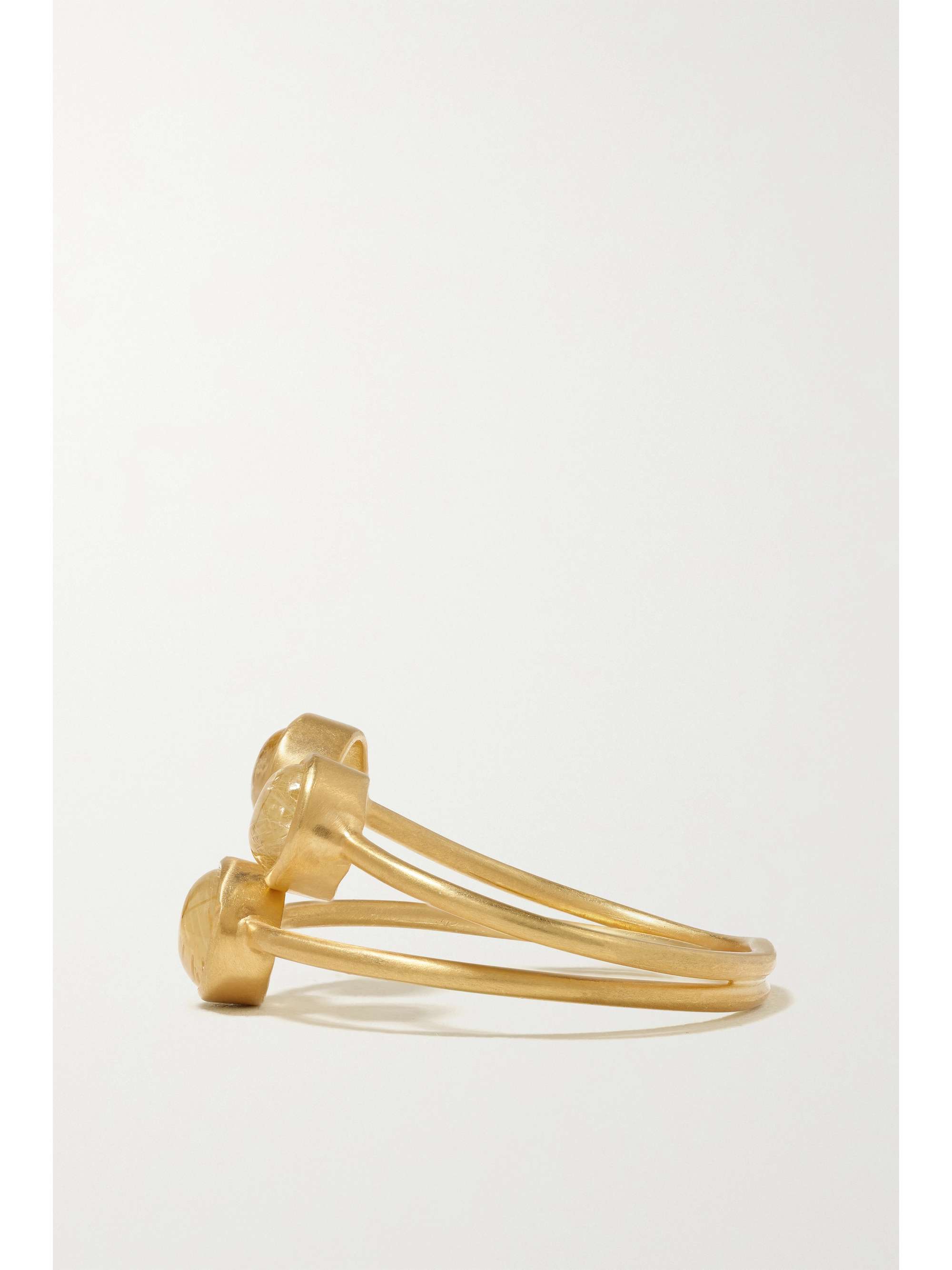 PIPPA SMALL 18K 黄金石英戒指
