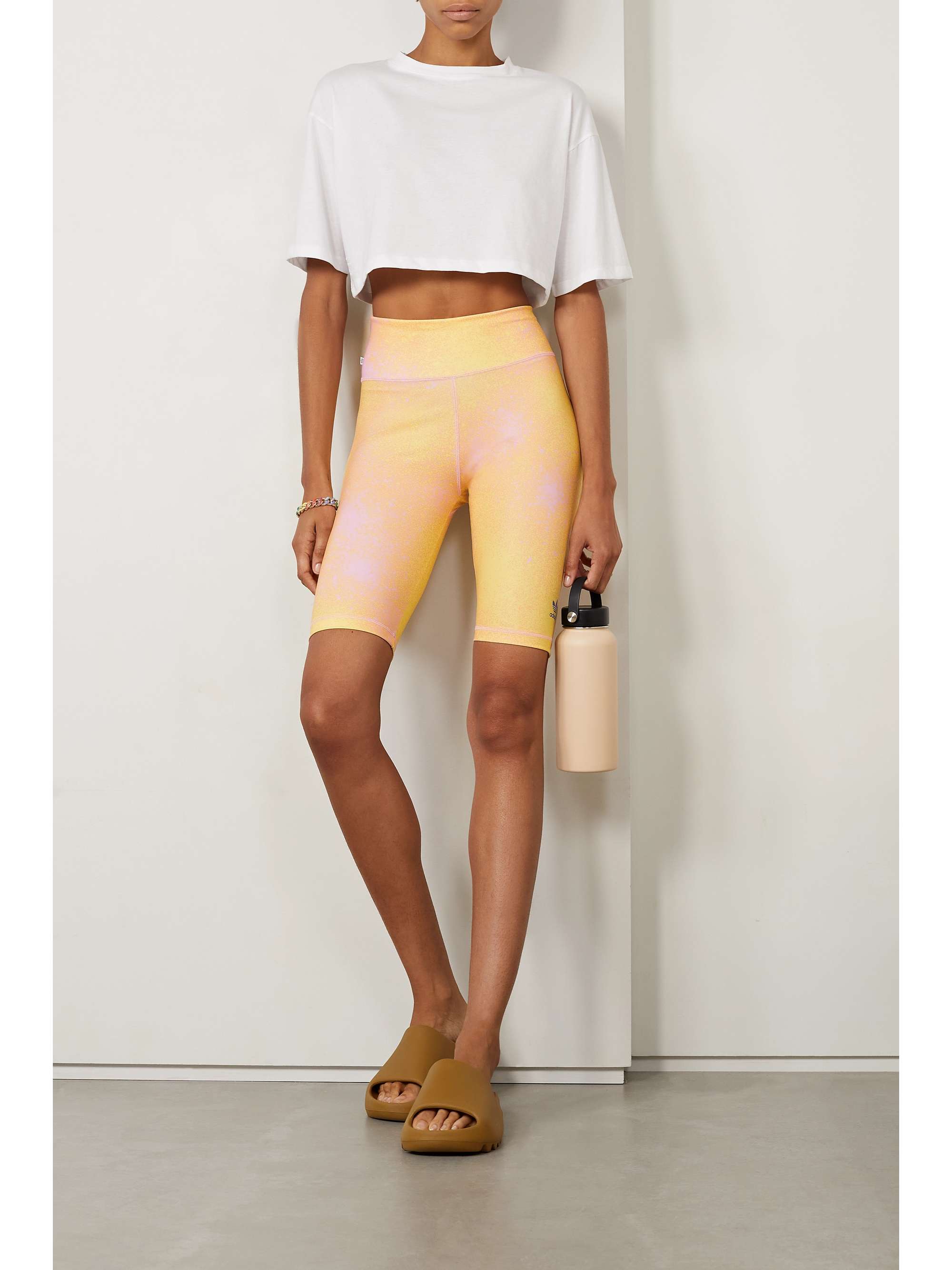 ADIDAS ORIGINALS Trefoil Moments printed recycled stretch shorts