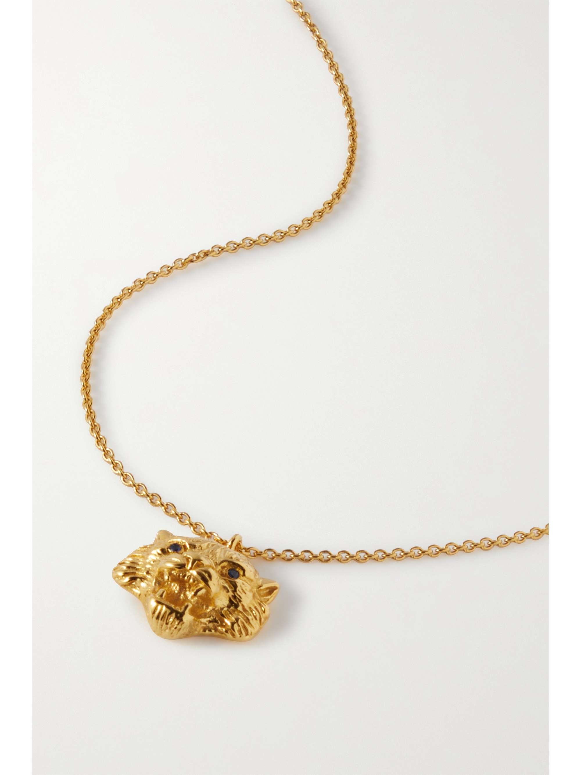 Gold Tiger gold-plated crystal necklace 