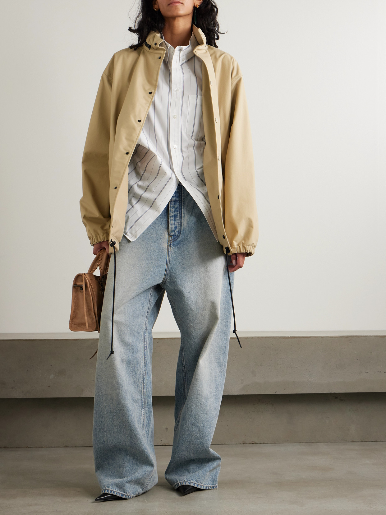 balenciaga hooded coat