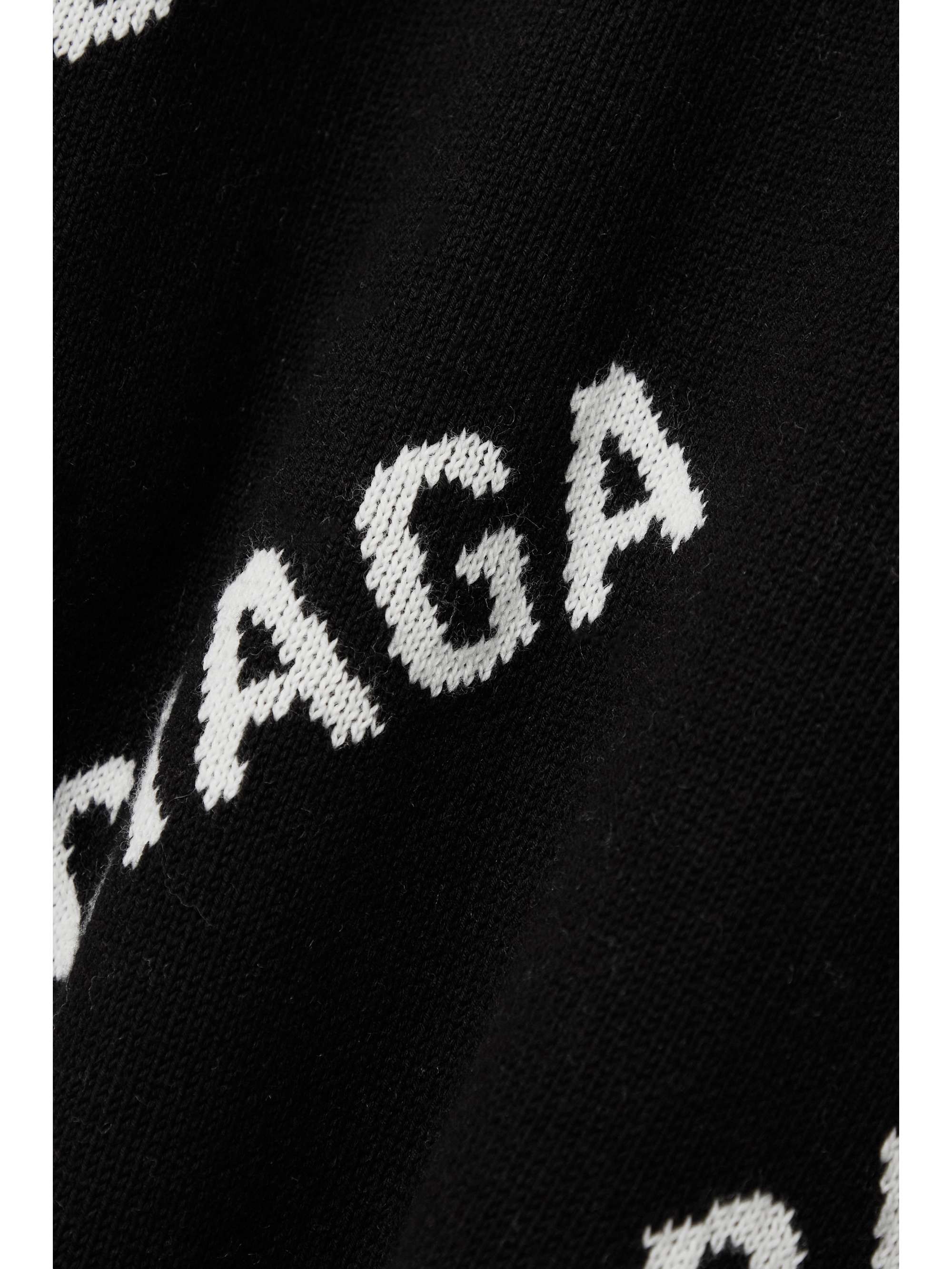 BALENCIAGA Oversized intarsia cotton-blend sweater