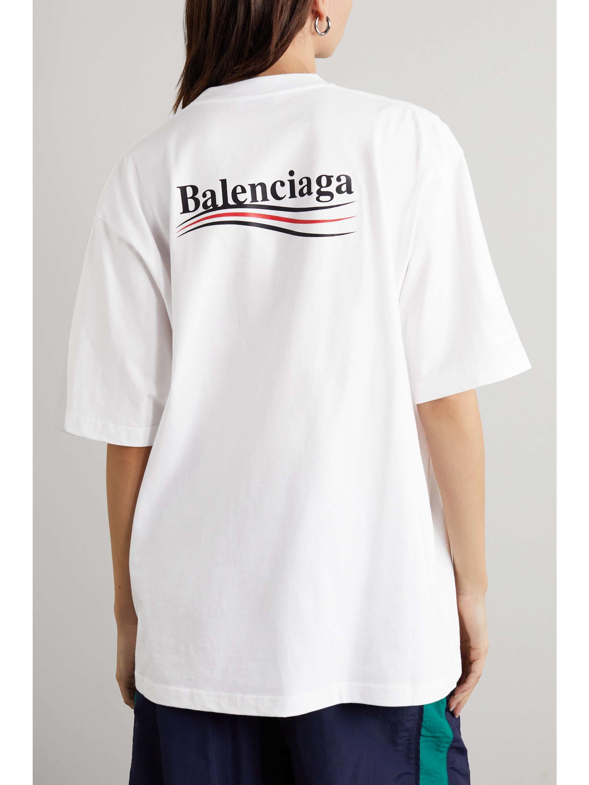 Disco Pligt udvikling af BALENCIAGA Oversized printed cotton-jersey T-shirt | NET-A-PORTER