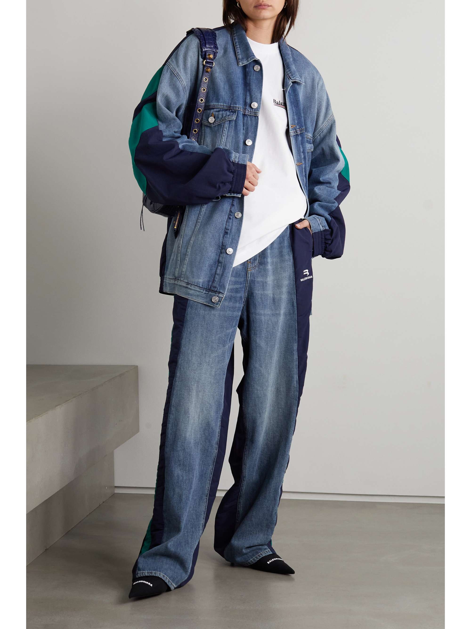 BALENCIAGA Oversized printed cotton-jersey T-shirt