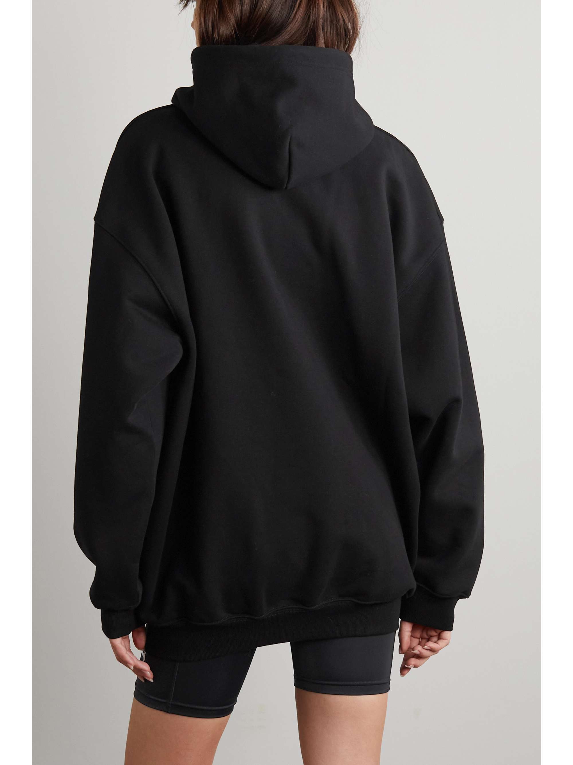 BALENCIAGA Printed cotton-jersey hoodie