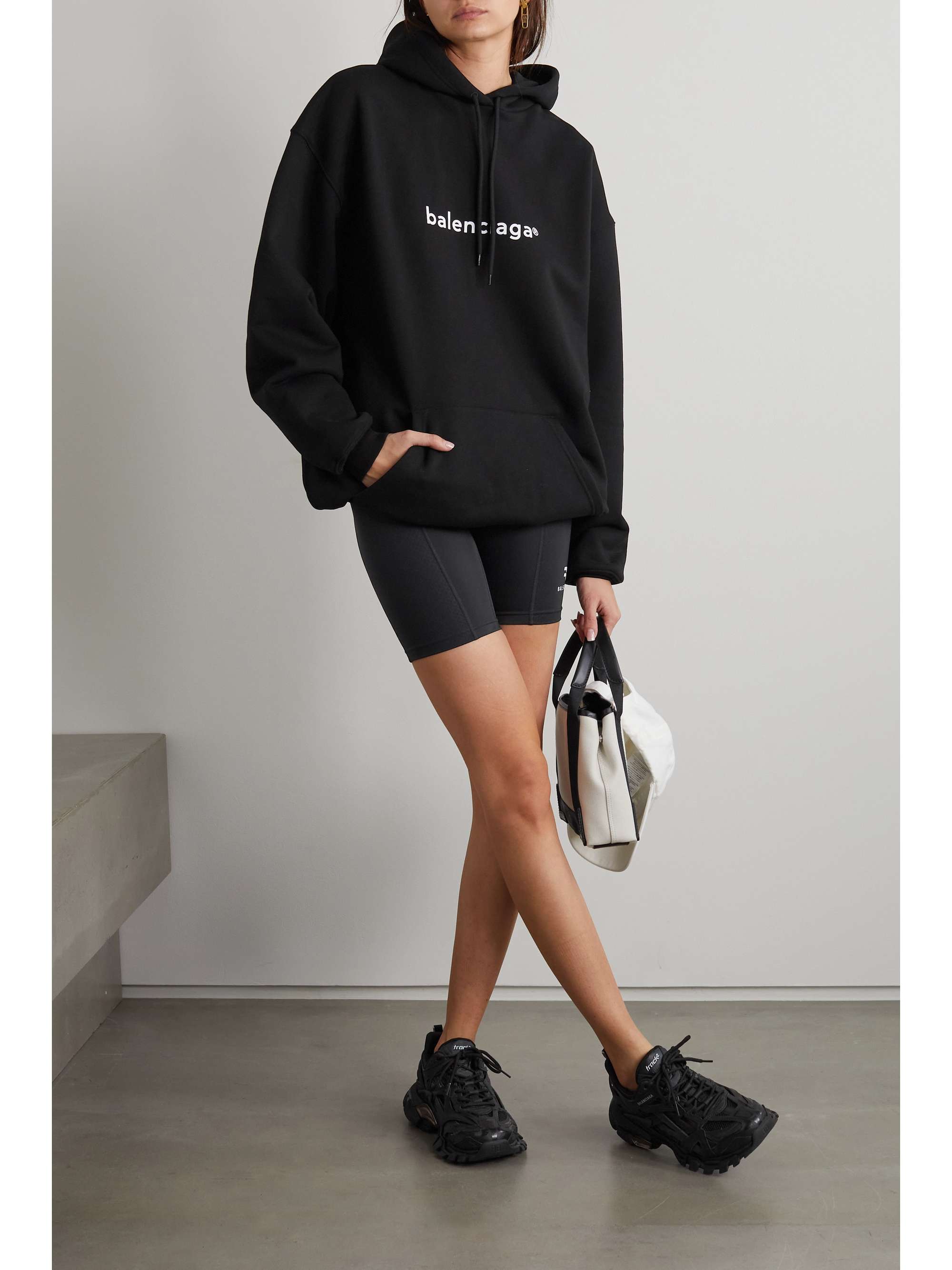 BALENCIAGA Oversized cotton-jersey hoodie NET-A-PORTER