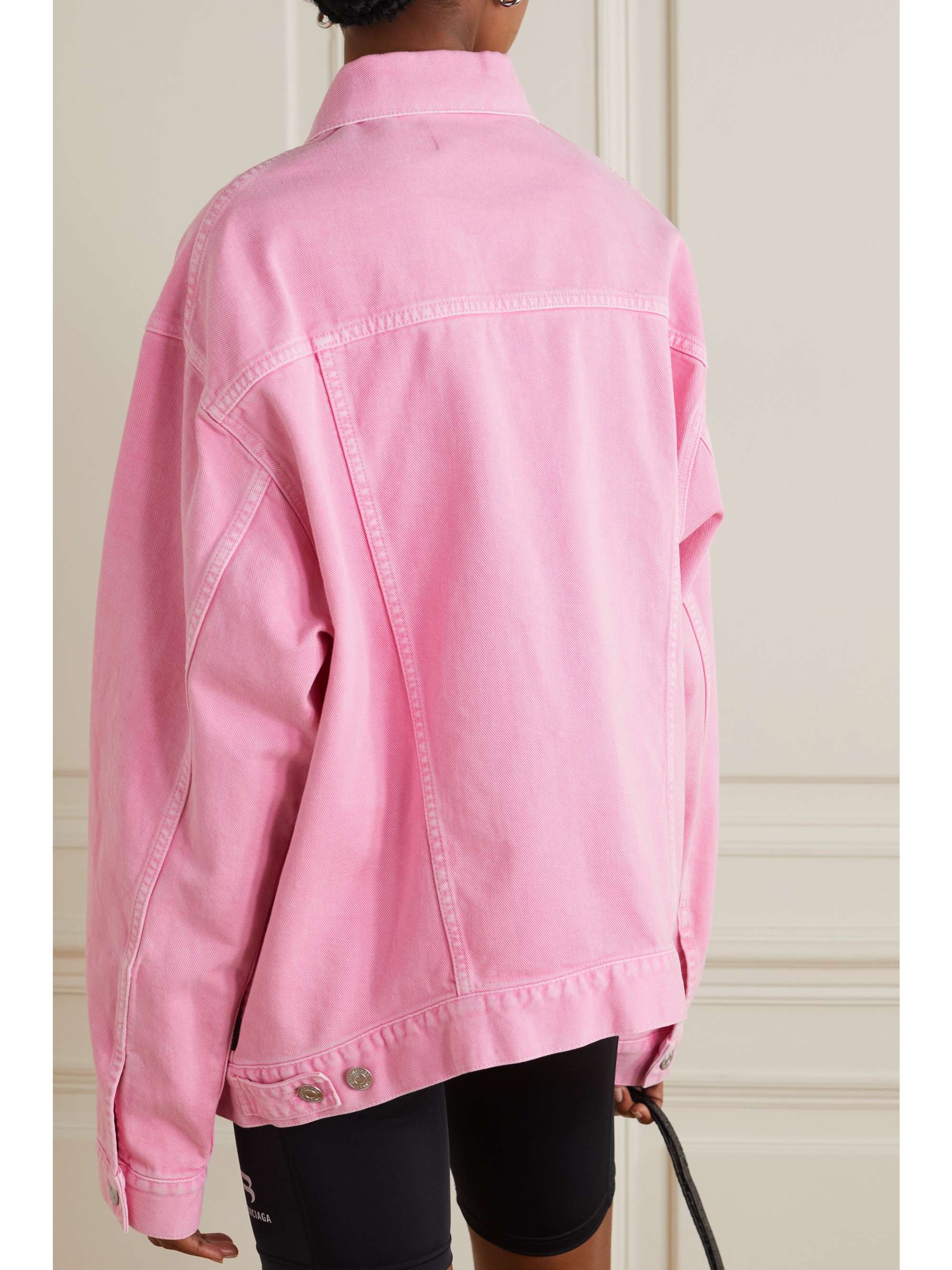balenciaga pink denim shirt