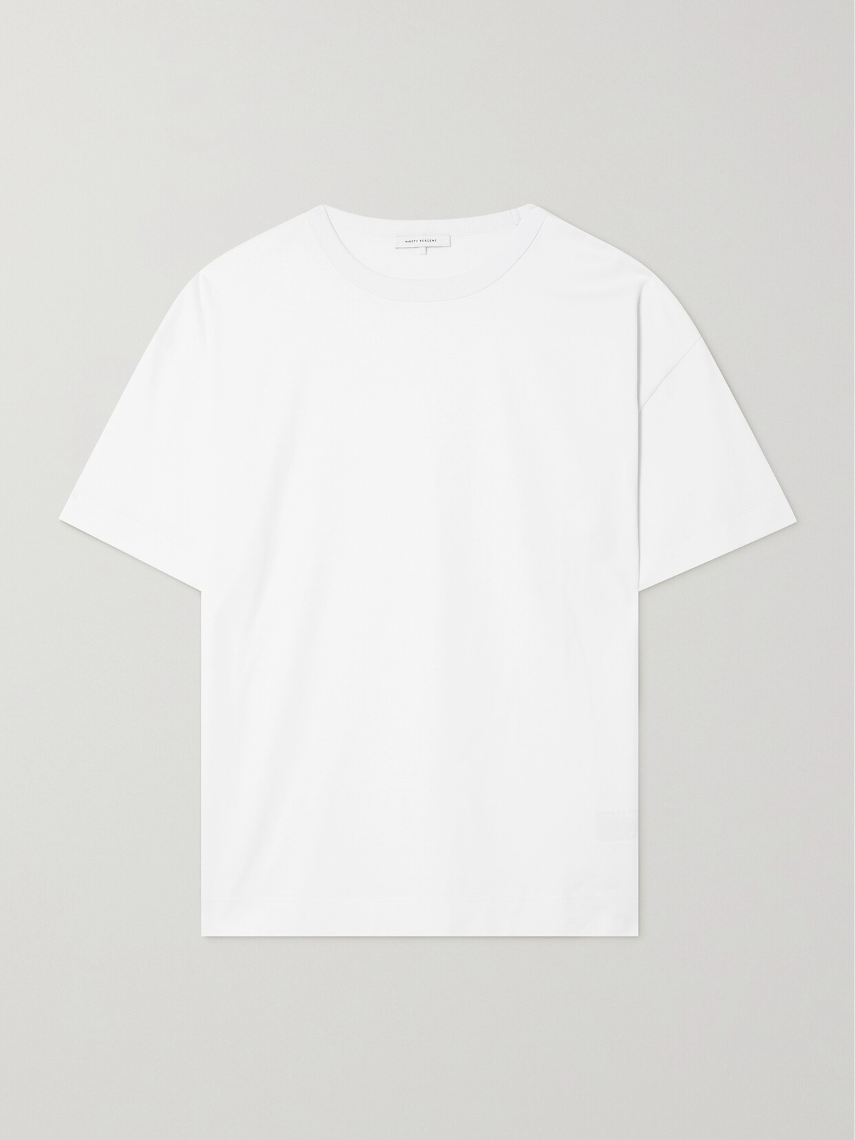 Ninety Percent Lena Organic Cotton-jersey T-shirt In White