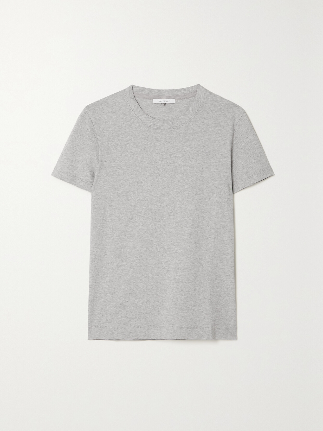 Ninety Percent - + Net Sustain Drew Organic Cotton-jersey T-shirt - Gray