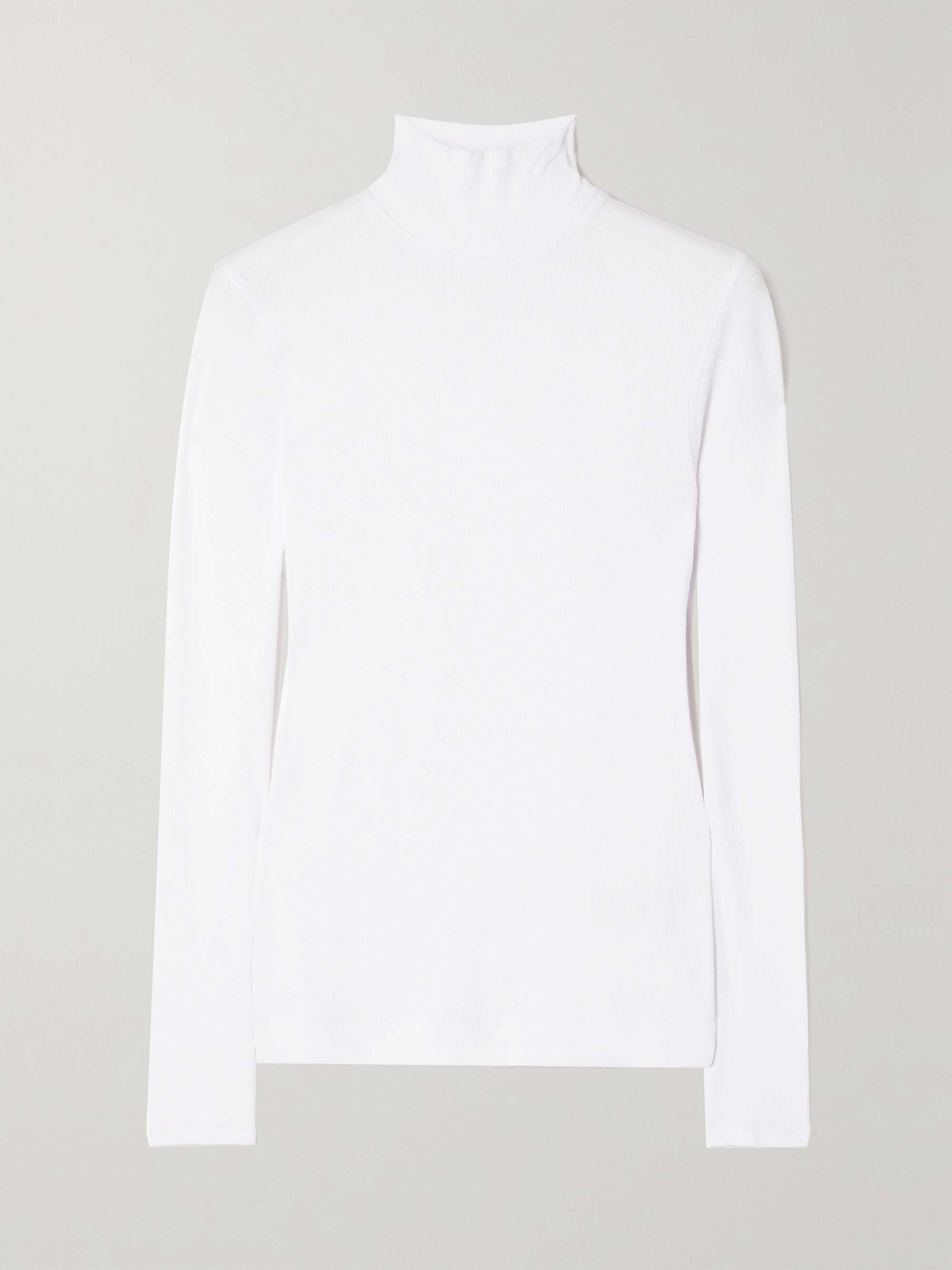 white cotton turtleneck