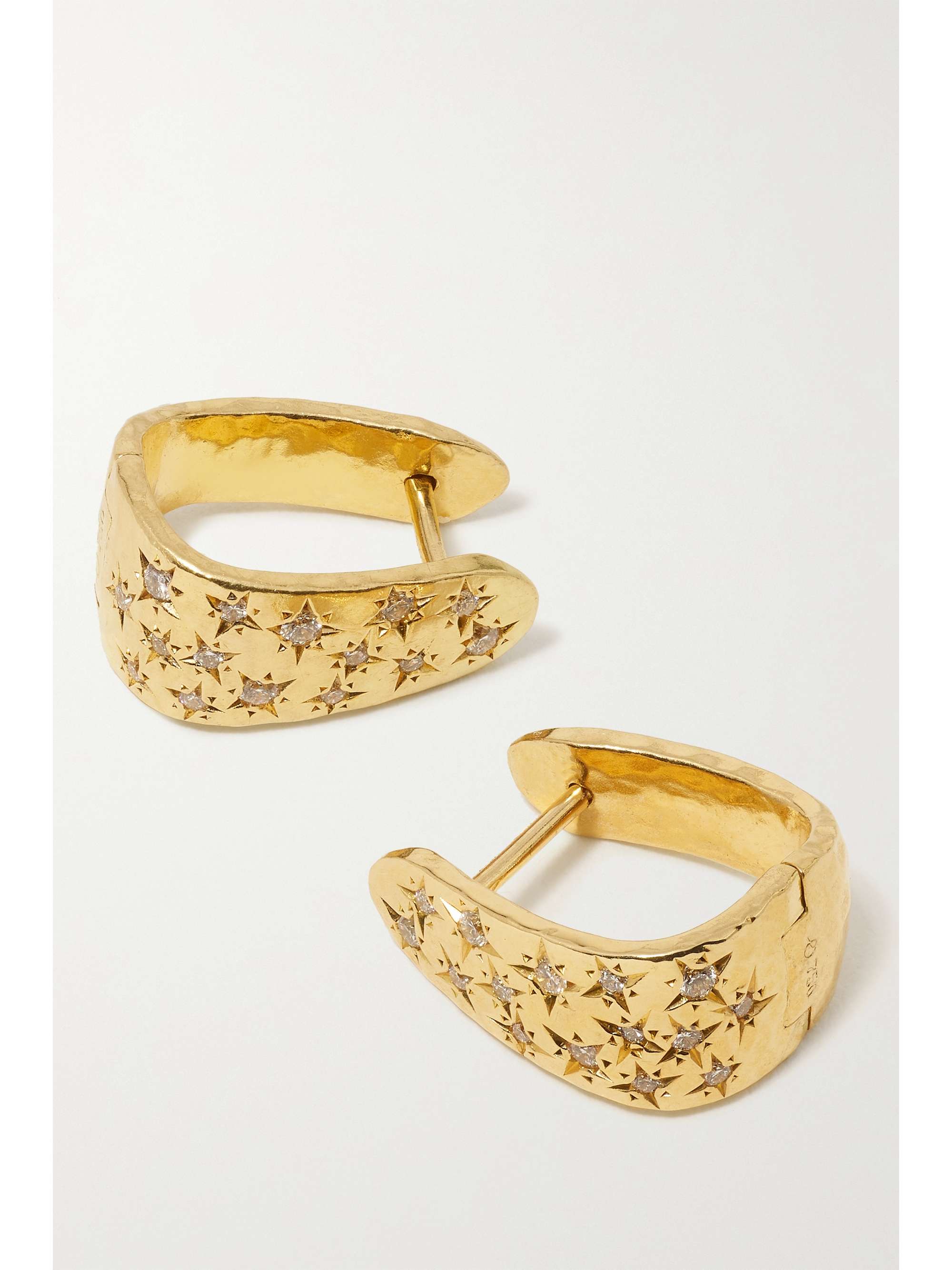 OCTAVIA ELIZABETH + NET SUSTAIN Imogen 18-karat recycled gold diamond hoop earrings