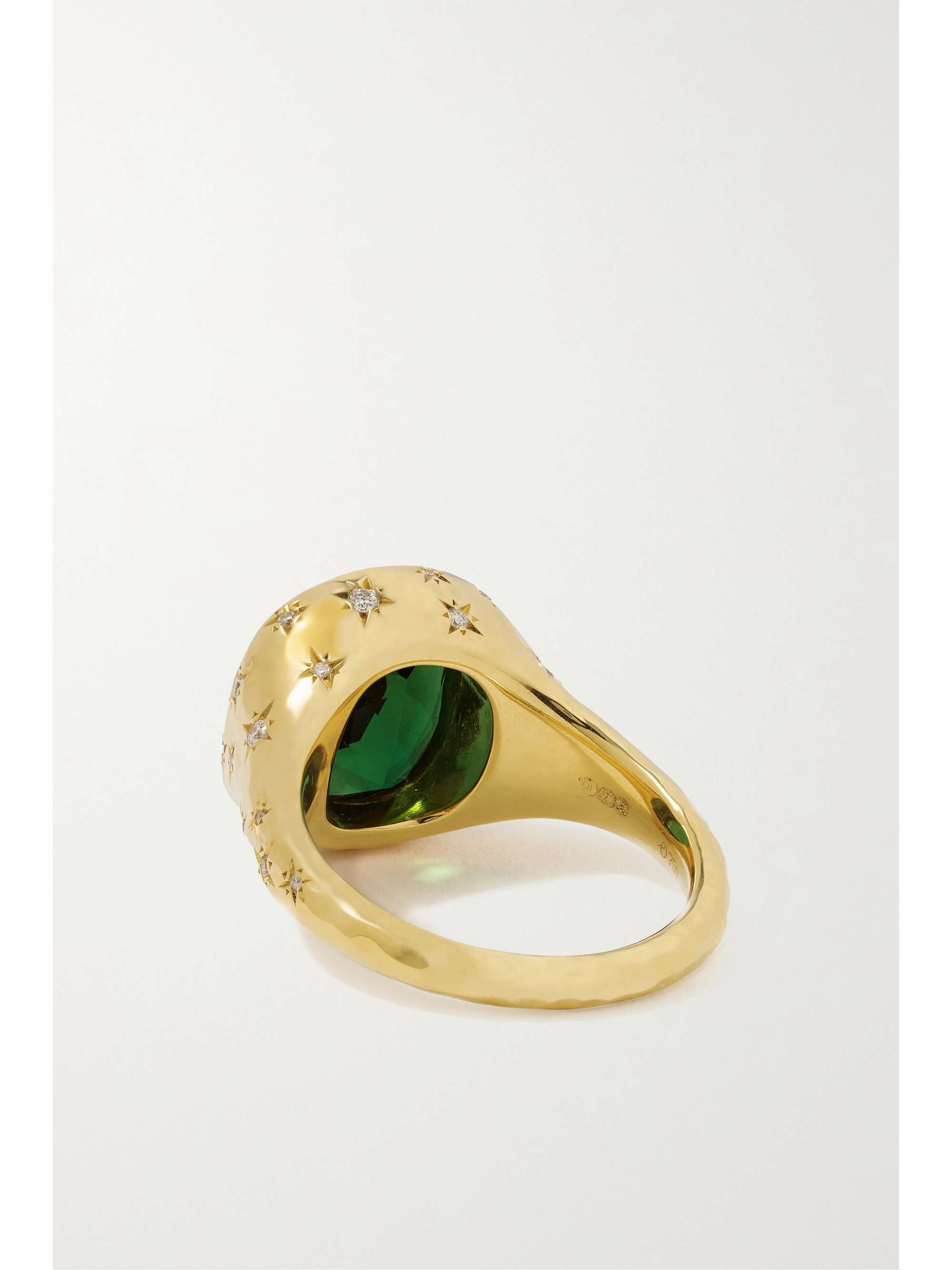 OCTAVIA ELIZABETH Imogen 18-karat recycled gold, tourmaline and diamond ring