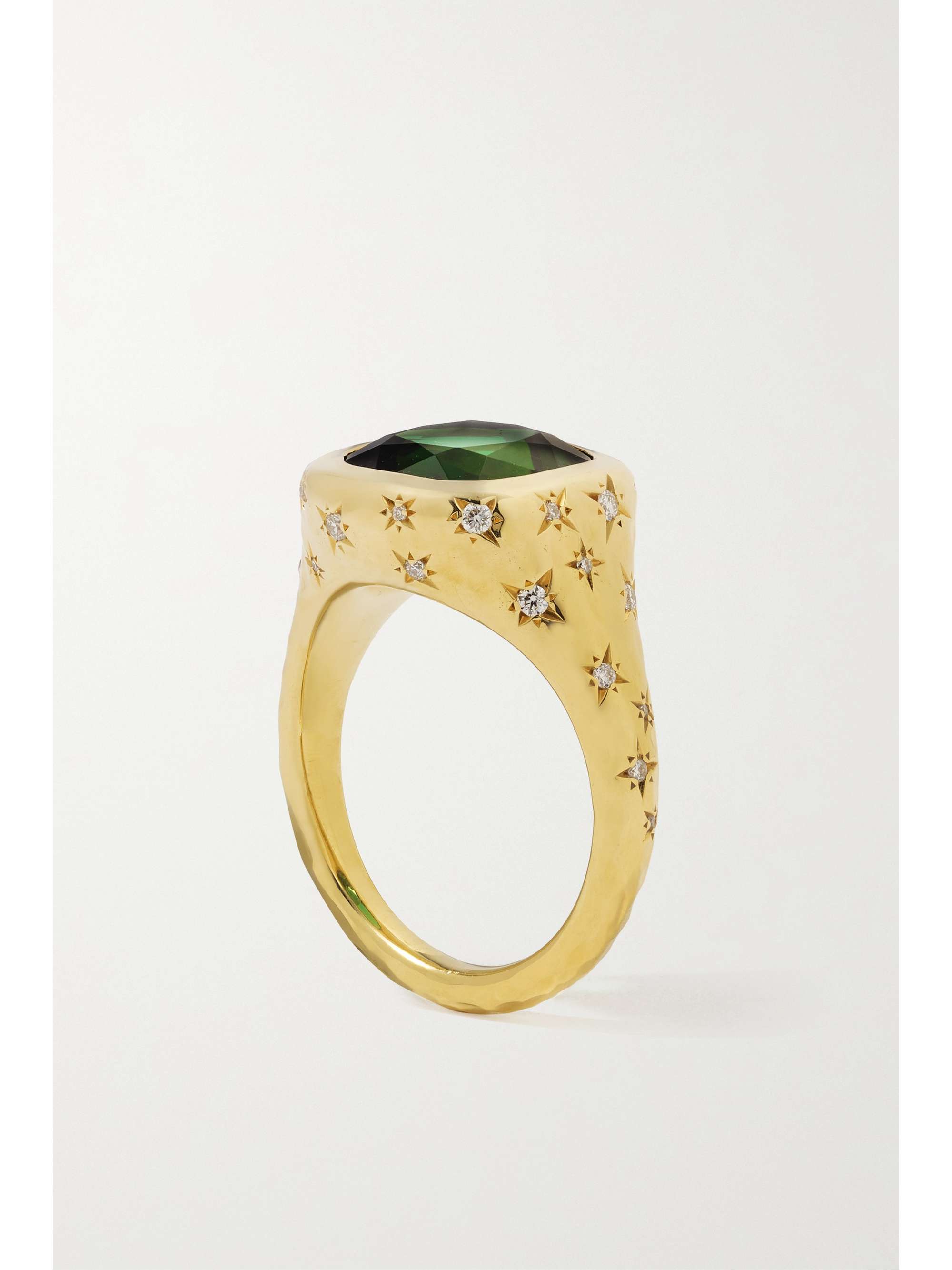OCTAVIA ELIZABETH Imogen 18-karat recycled gold, tourmaline and diamond ring