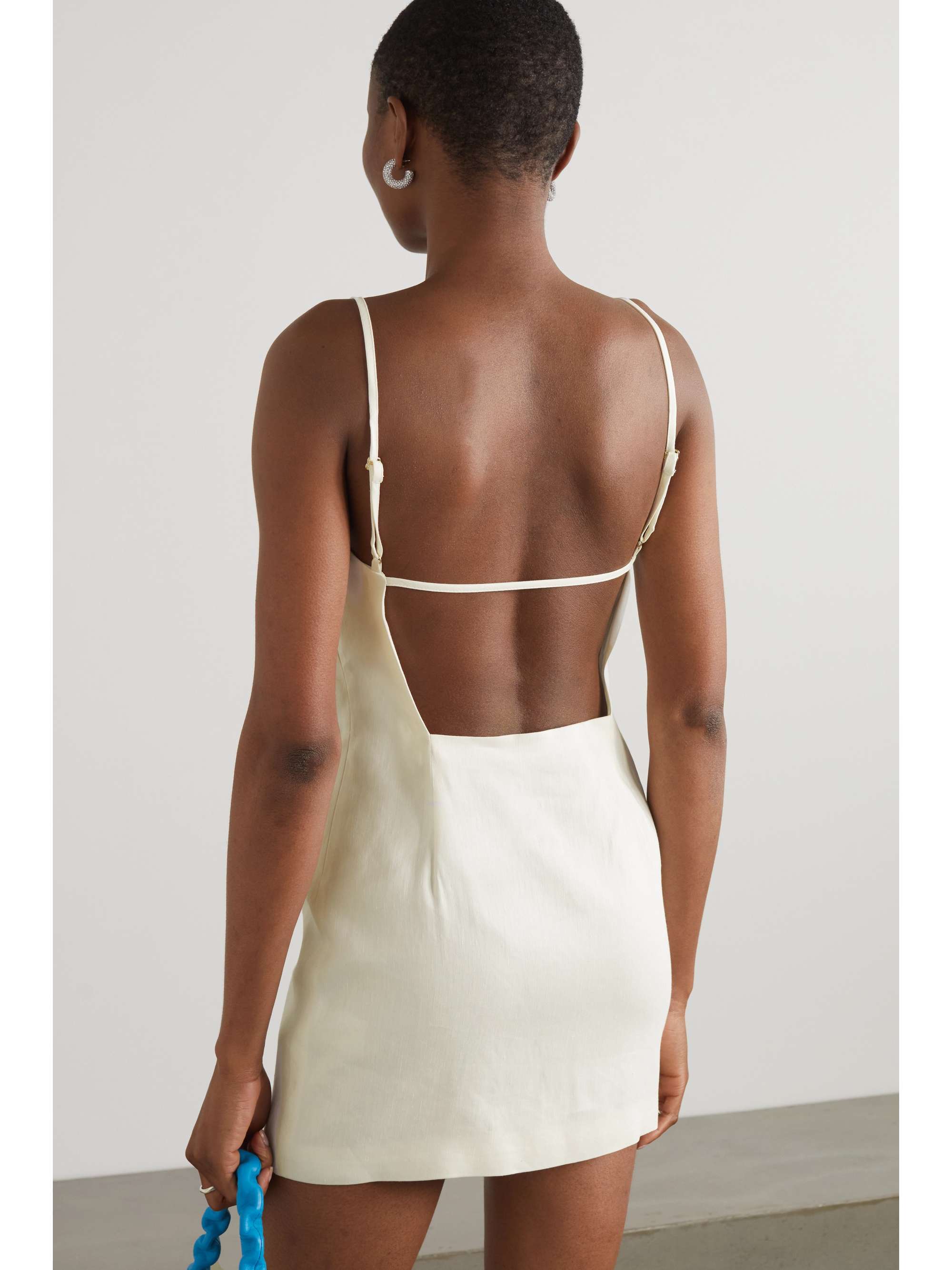 GAUGE81 Chaleg cutout linen-blend mini dress