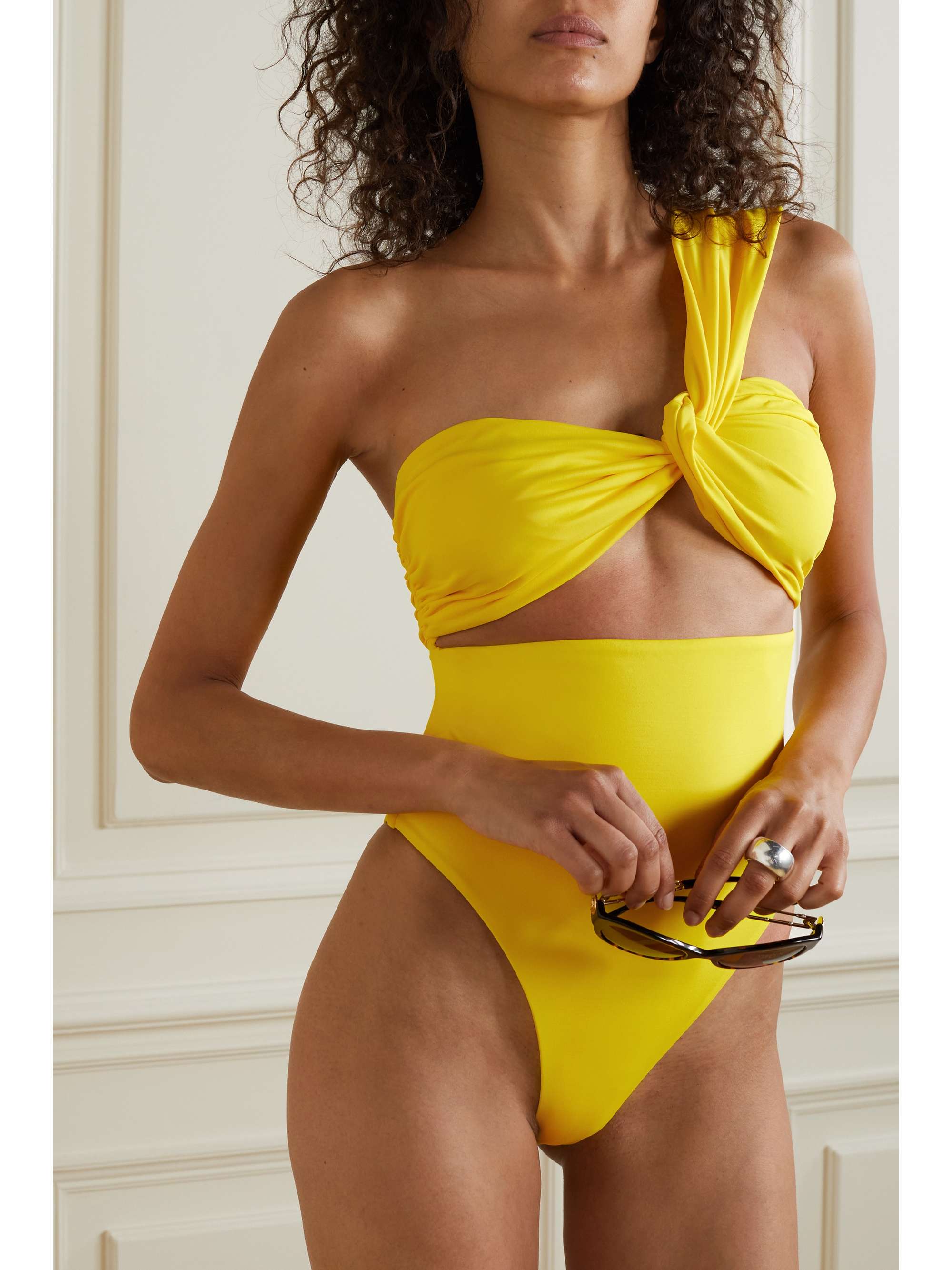 GAUGE81 Digos one-shoulder cutout recycled stretch swimsuit