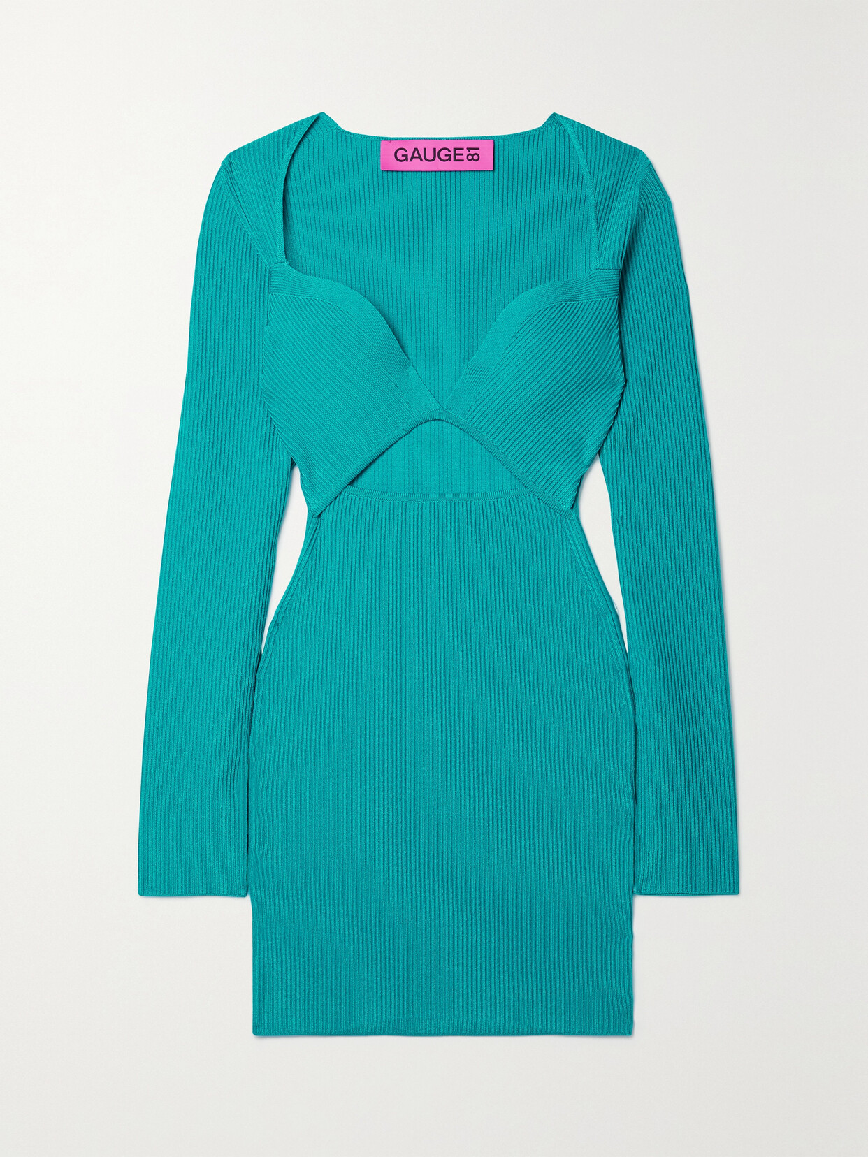 GAUGE81 - Otero Cutout Recycled Ribbed-knit Mini Dress - Turquoise