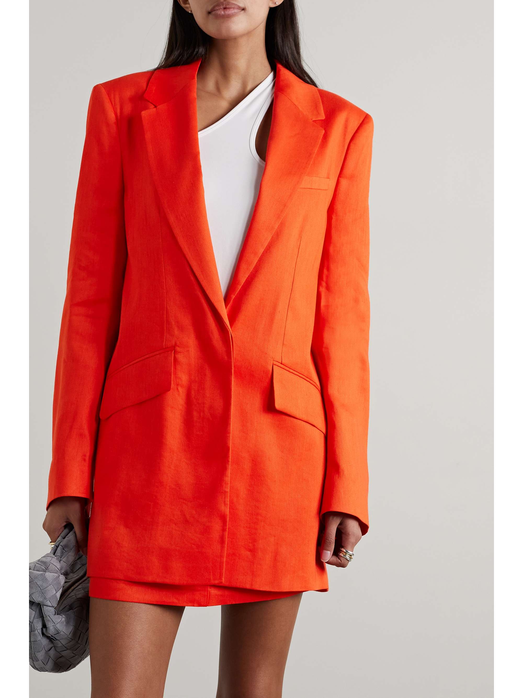 Bright orange Naola oversized linen 