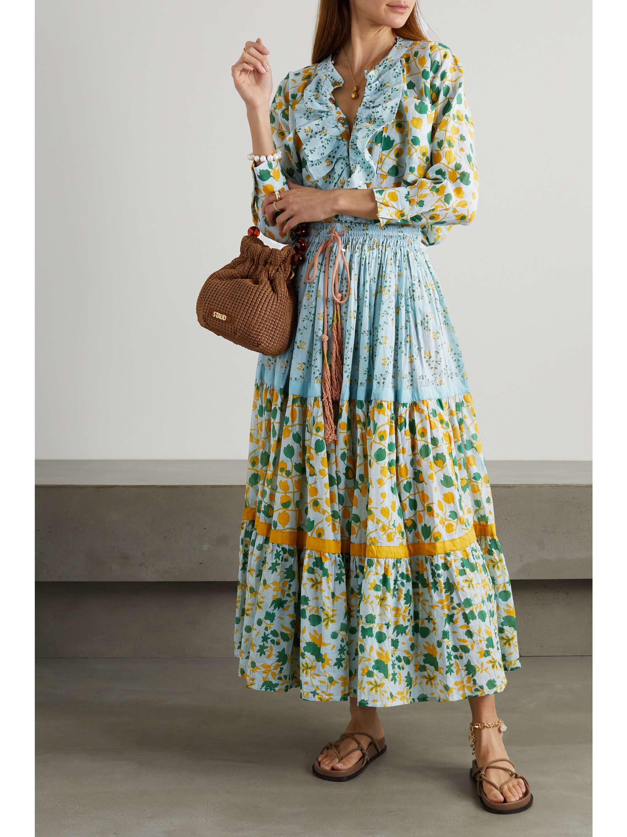 売れ筋ランキングも herlipto Cotton-Blend Voile Maxi Skirt M vrfilms.in